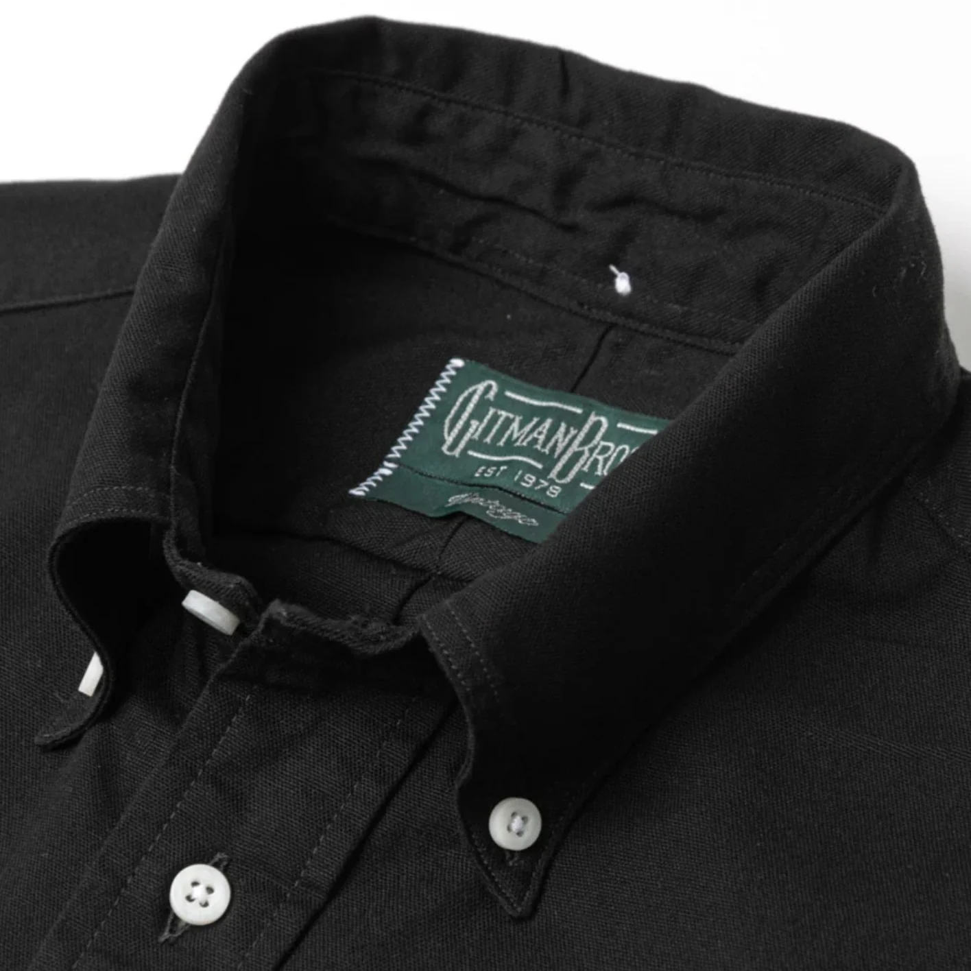 Gitman Vintage- Black Overdye Oxford - Image 2