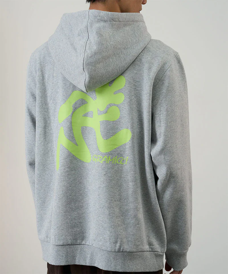 Gramicci - Running Man Hooded Sweatshirt in Heather Grey - Image 2