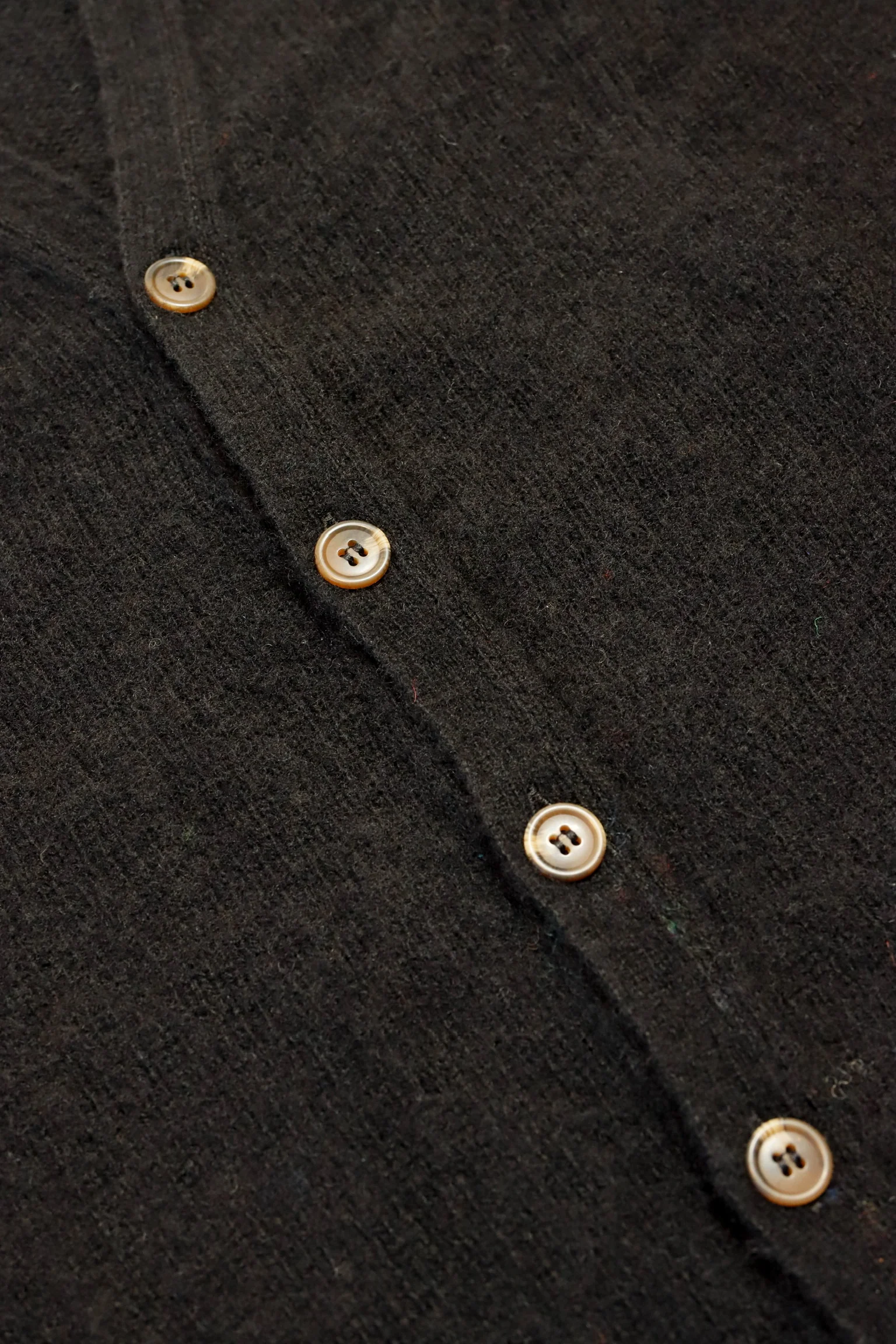 Harley of Scotland - Shaggy Cardigan in Black - Image 3