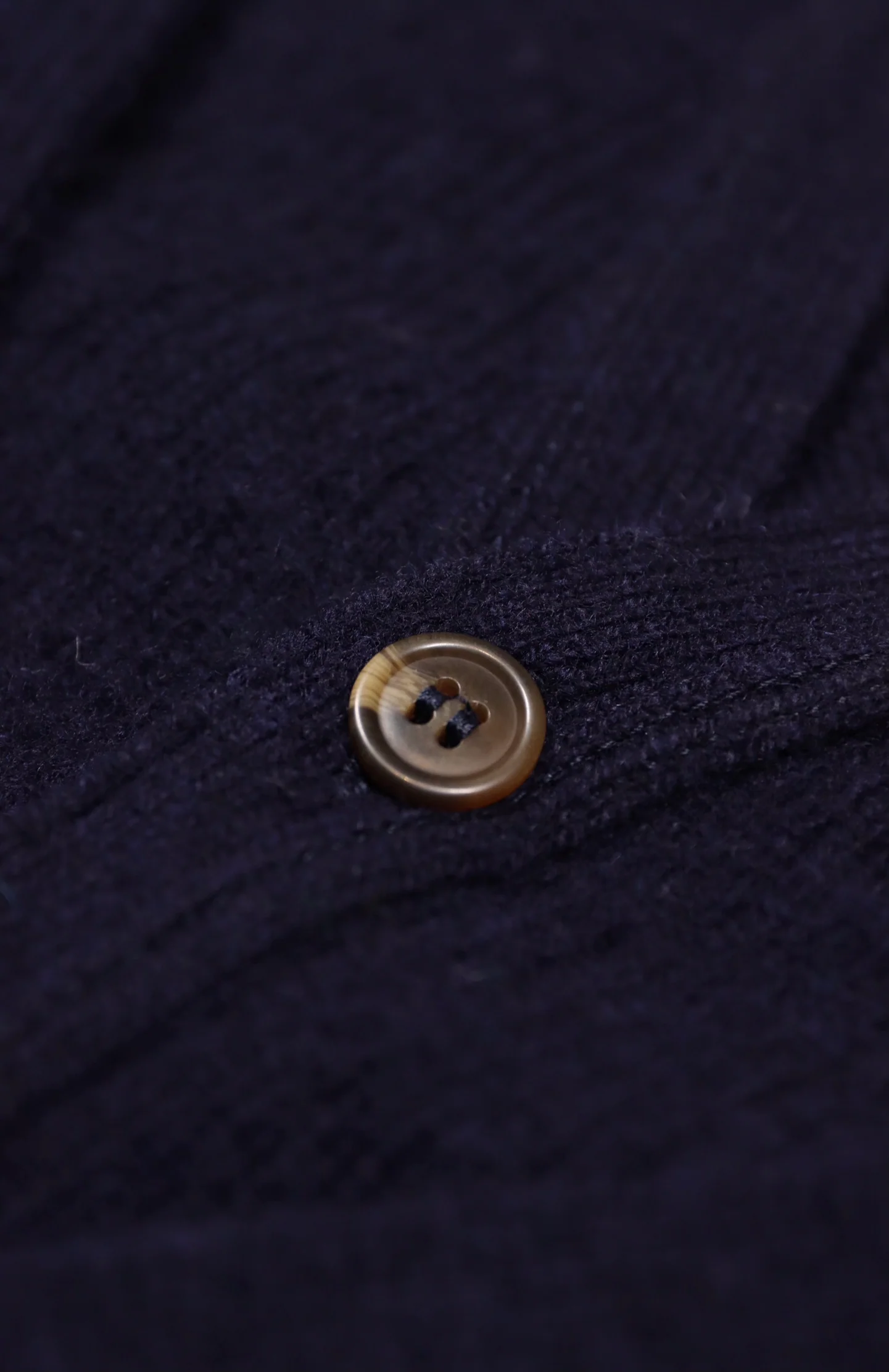 Harley of Scotland- Shaggy Cardigan in New Navy - Image 3