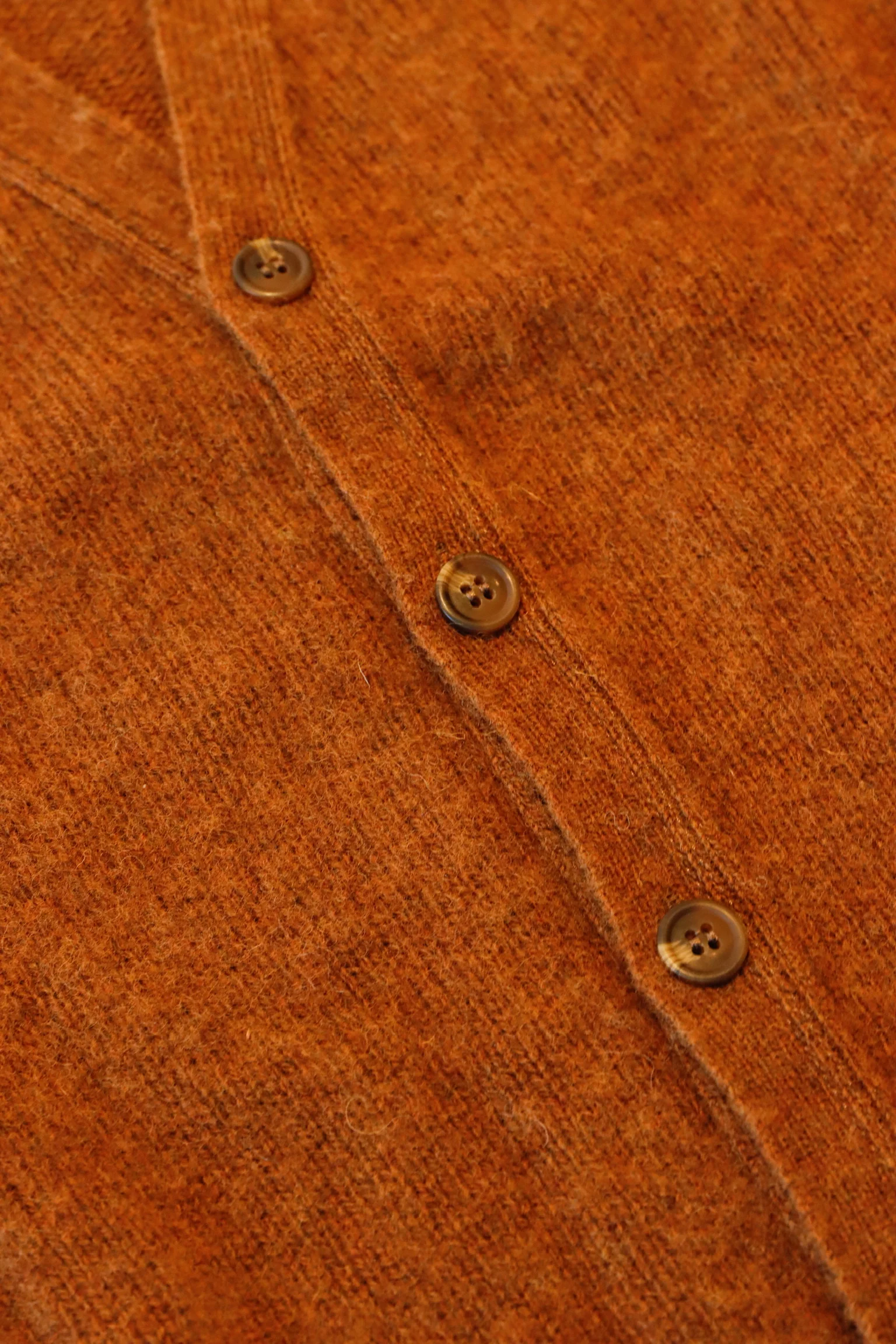 Harley of Scotland - Shaggy Cardigan in Walnut - Image 3