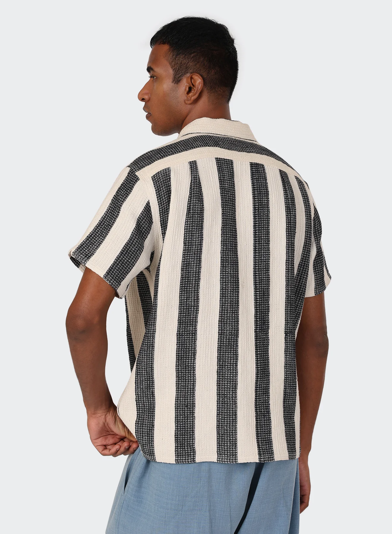 Kardo - Chintan Camp Collar in Handloom Stripe - Image 5