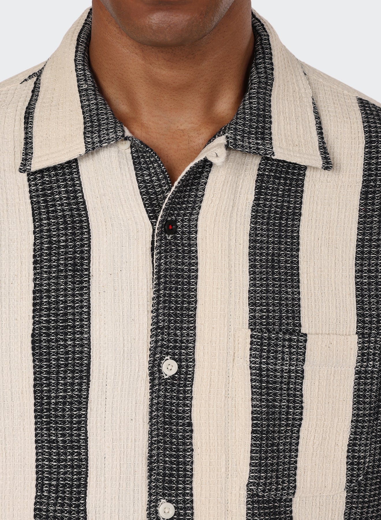 Kardo - Chintan Camp Collar in Handloom Stripe - Image 6