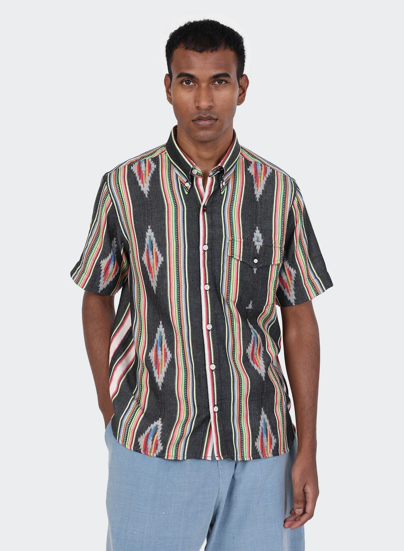 Kardo - Ron Ivy Button-Down in Jacquard Stripe - Image 4