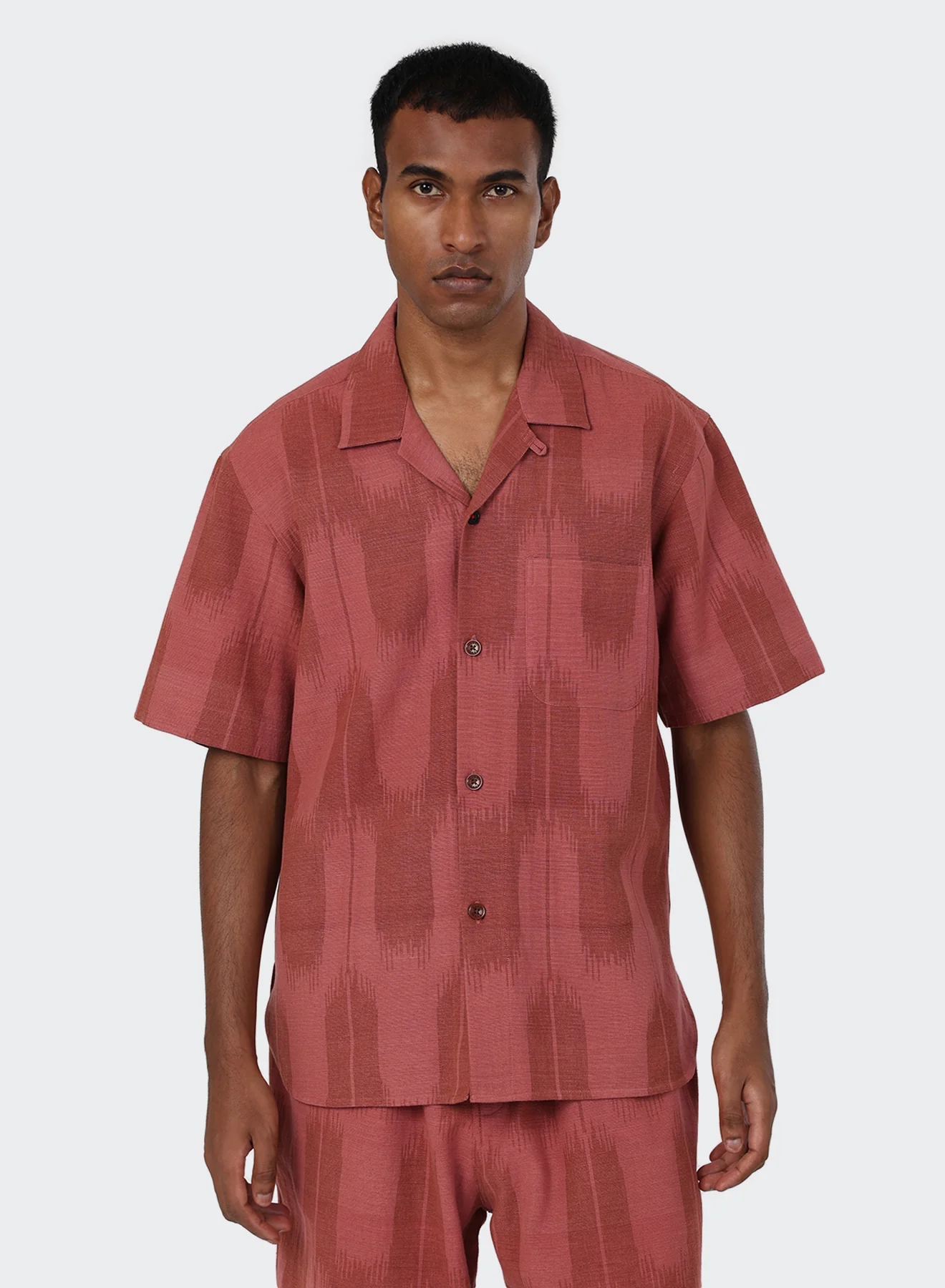 Kardo - Ronen Camp Collar in Handwoven Ikat - Image 4