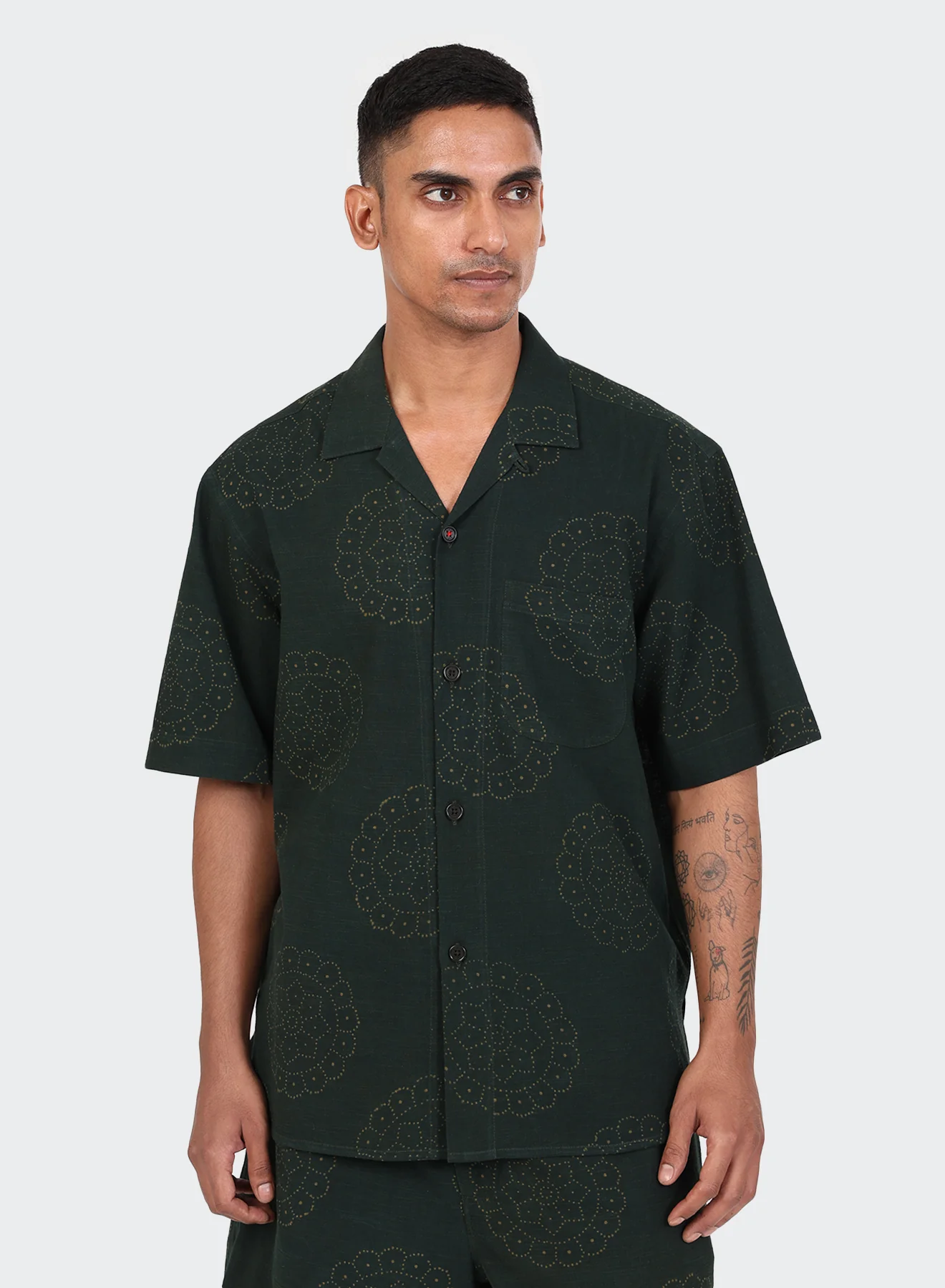 Kardo - Ronen Camp Collar in Mandala Block Print - Image 4