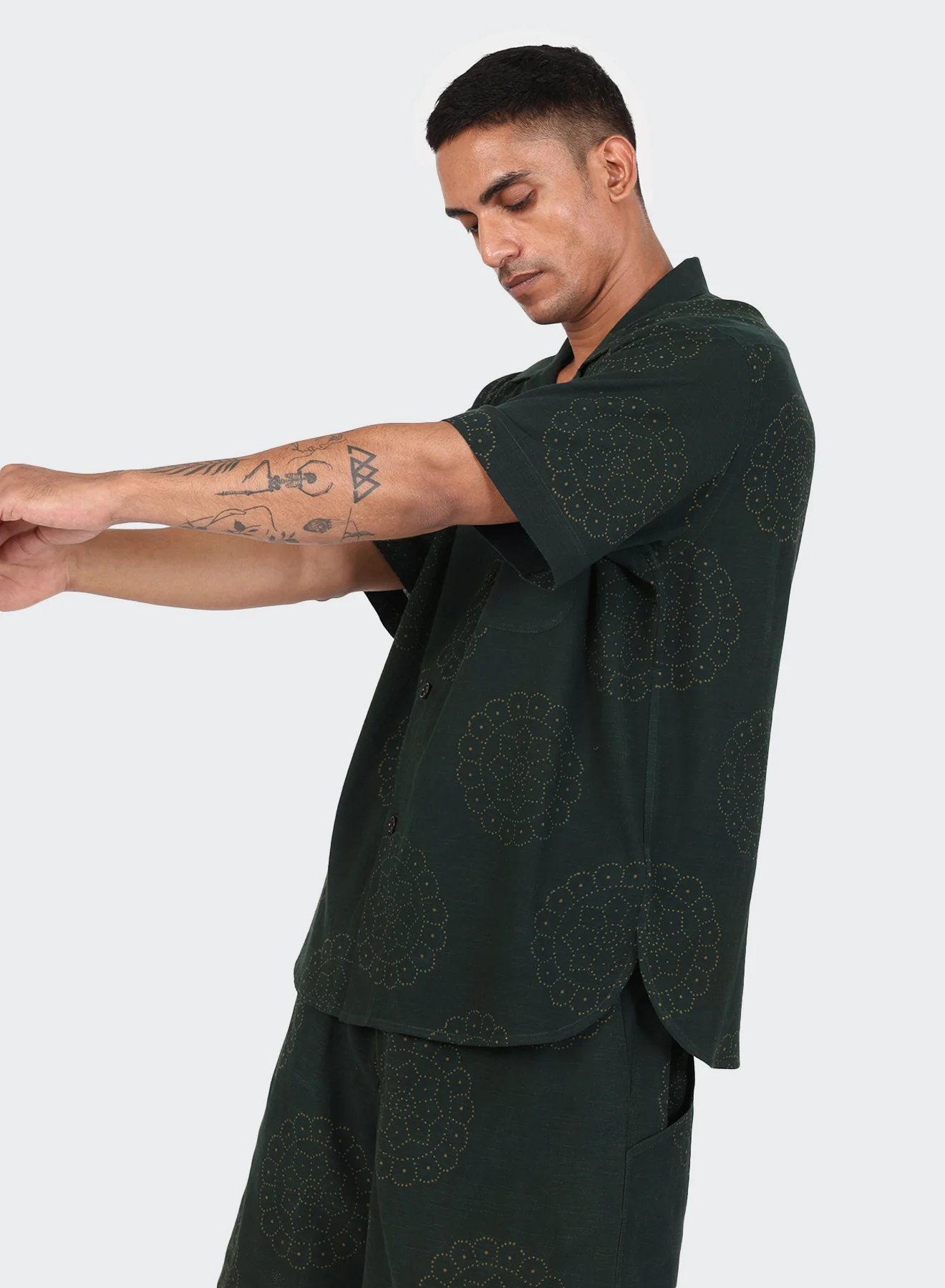 Kardo - Ronen Camp Collar in Mandala Block Print - Image 5