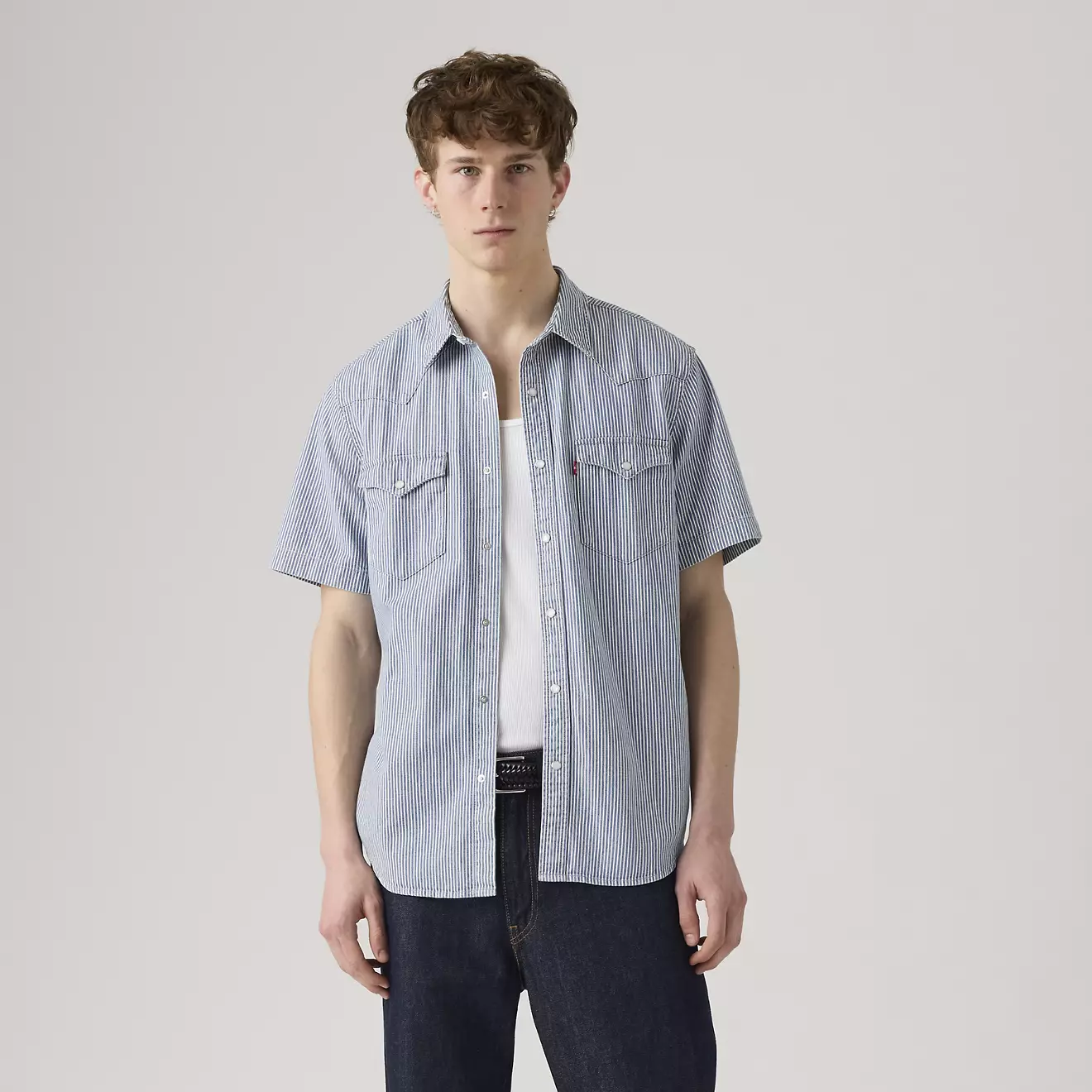 Levi's - Classic Western Short Sleeve in Picadilly Stripes - Image 3