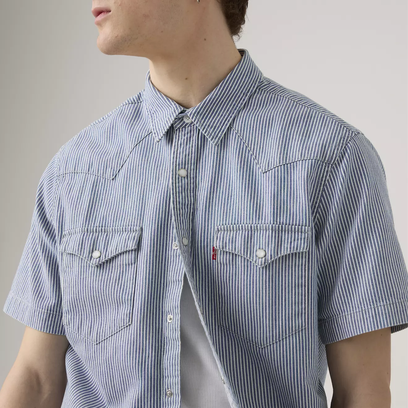 Levi's - Classic Western Short Sleeve in Picadilly Stripes - Image 5