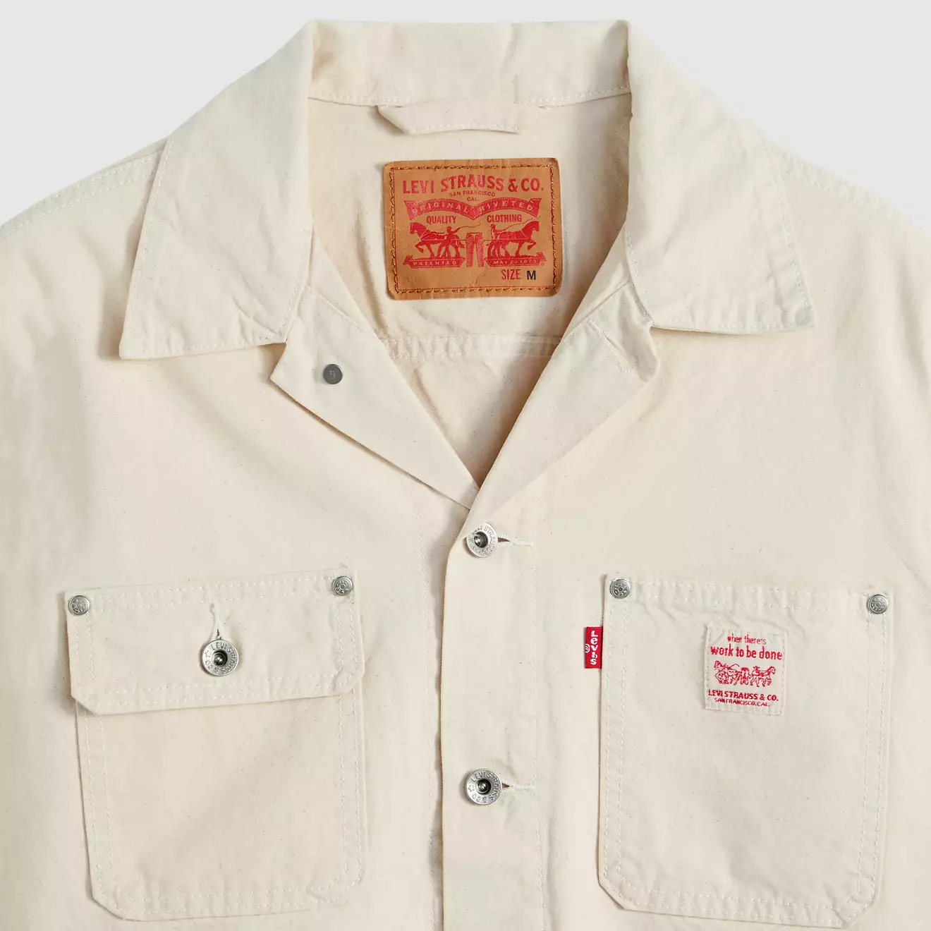Levi's - Sunrise Trucker Jacket in Undyed Ecru Greige - Image 2
