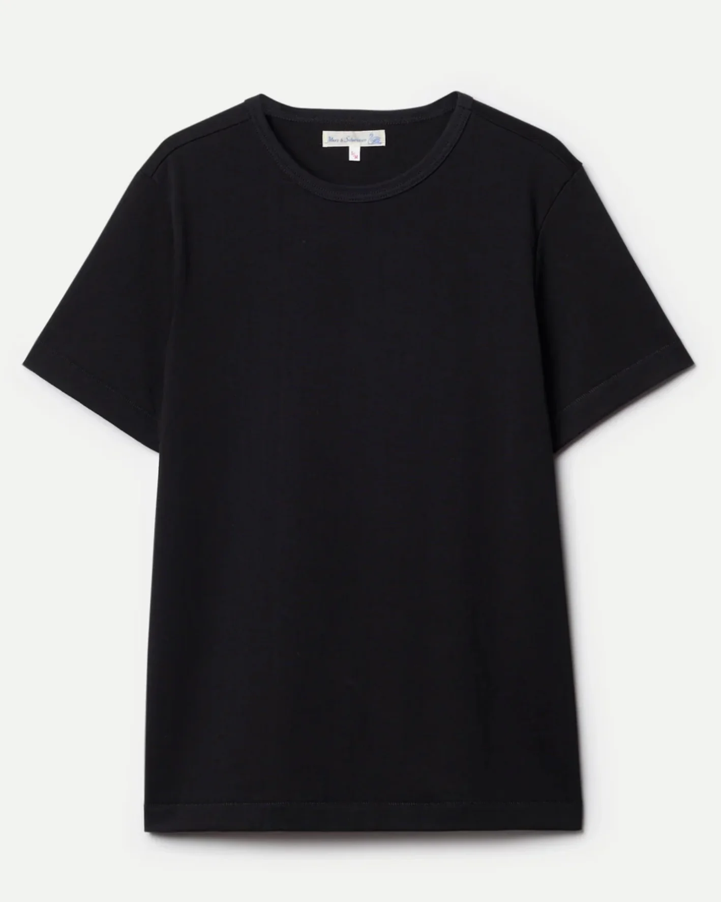 Merz b. Schwanen - 2M15 Vintage Machine Refined Classic Fit T-Shirt in Deep Black