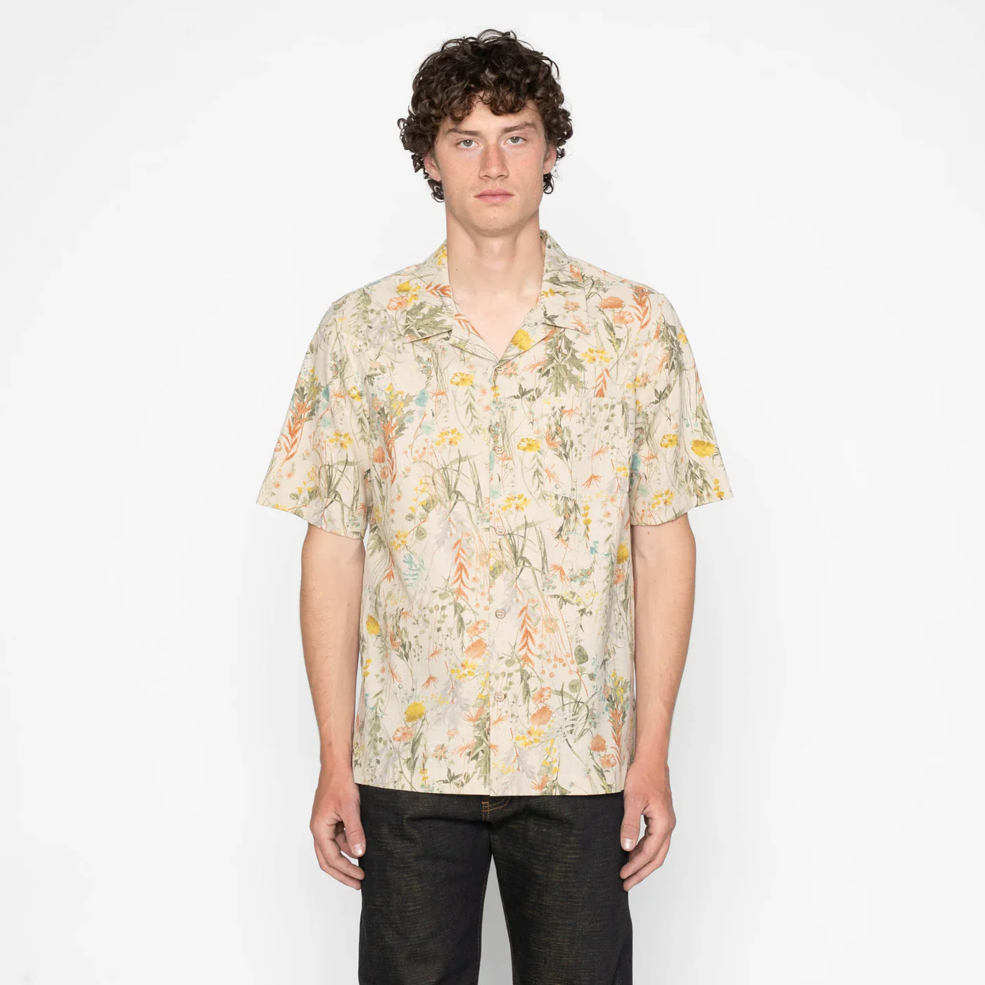 Naked & Famous - Aloha Shirt in Flowers Painting - Image 2
