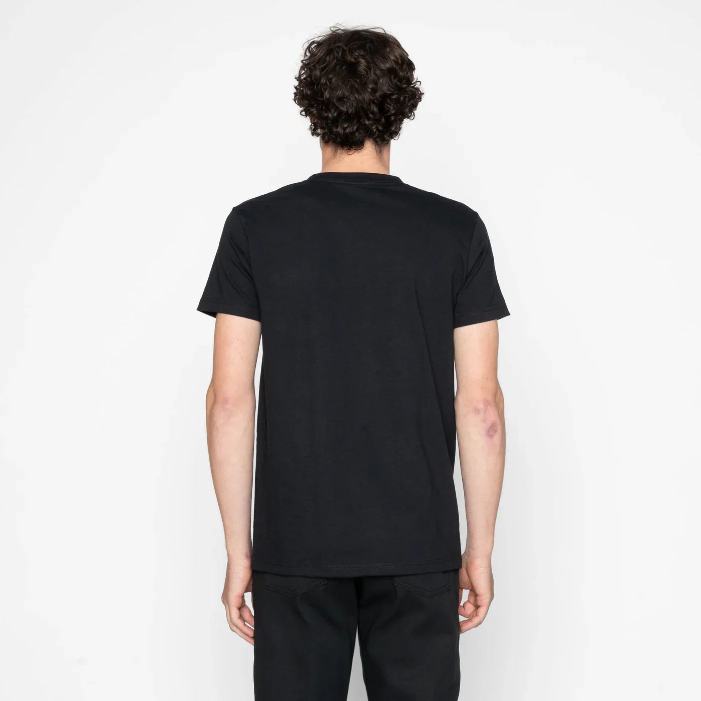 Naked & Famous - Pocket Tee in Black + Indigo Jacquard - Image 5