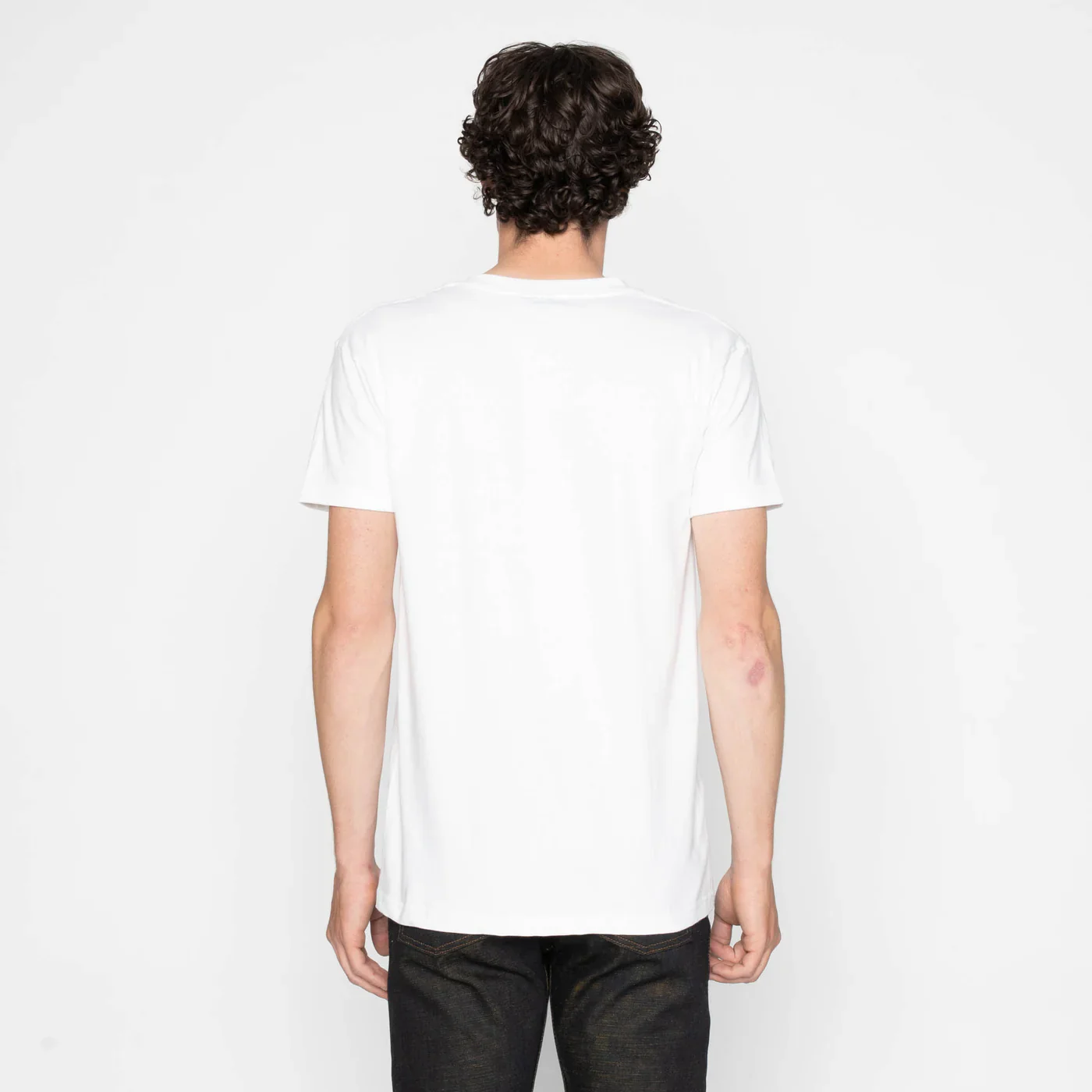 Naked & Famous - Pocket Tee in White + Linen Animals - Image 5