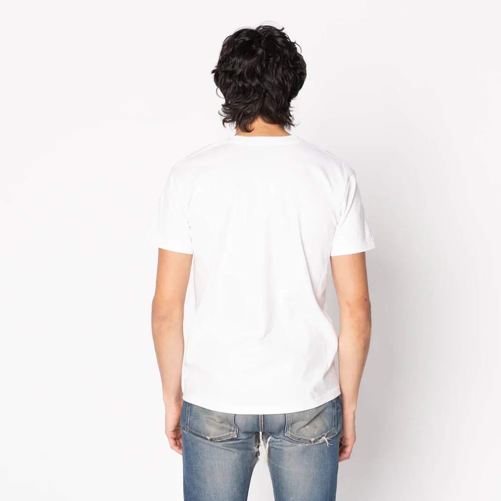 Naked & Famous - Pocket Tee: Printed Autumn in White - Image 4