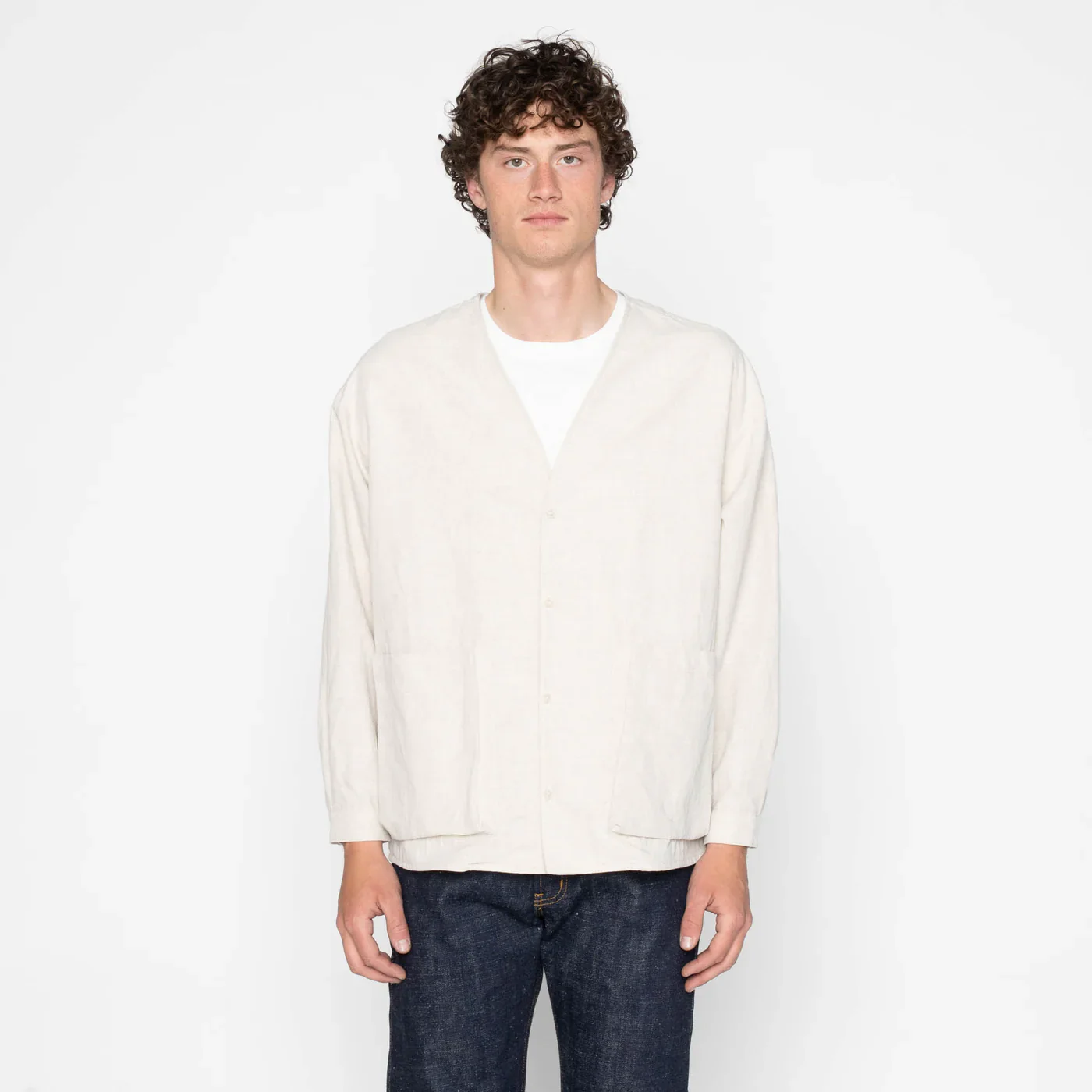 Naked & Famous - Wise Guy Jacket in Linen Blend Denim - Image 2