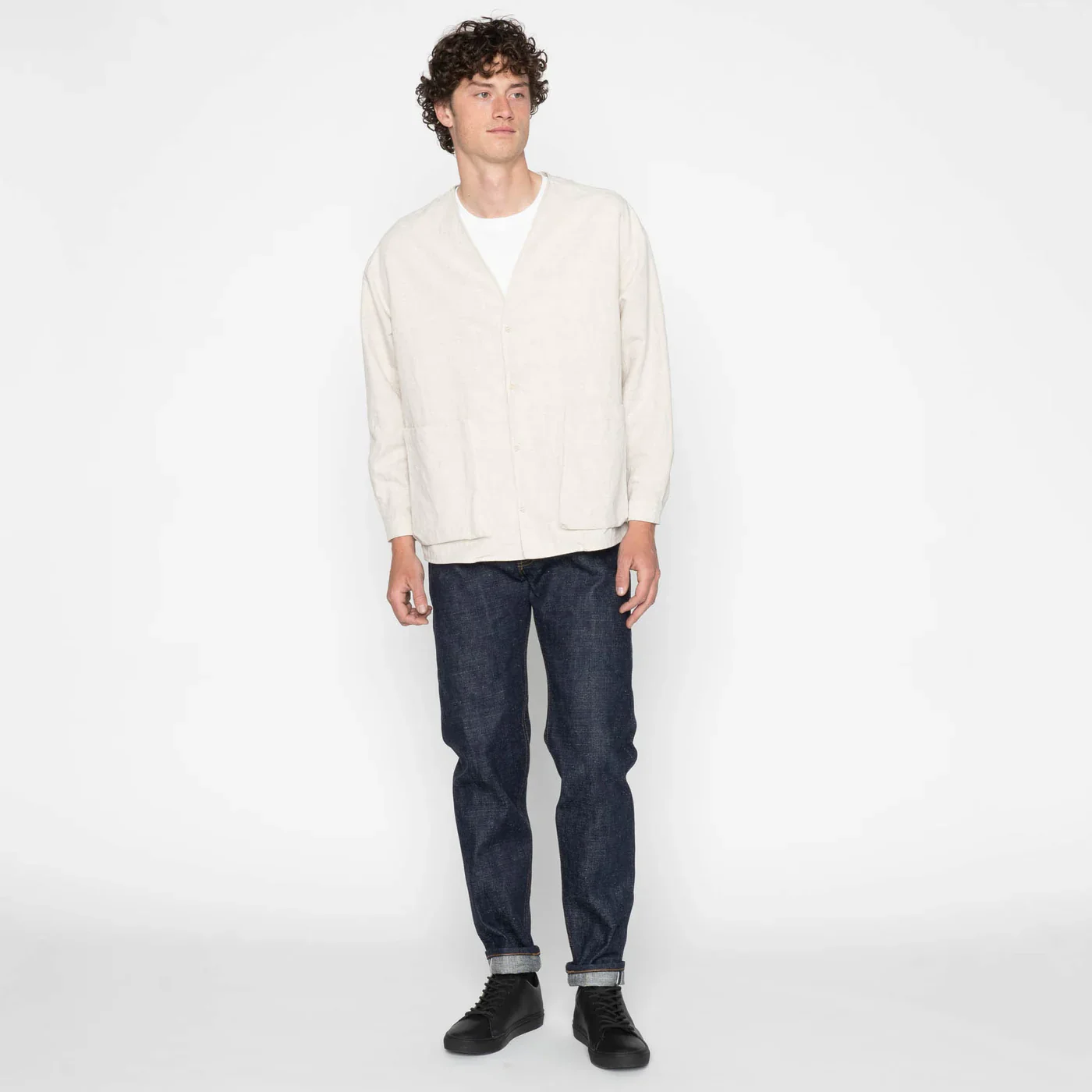 Naked & Famous - Wise Guy Jacket in Linen Blend Denim - Image 7