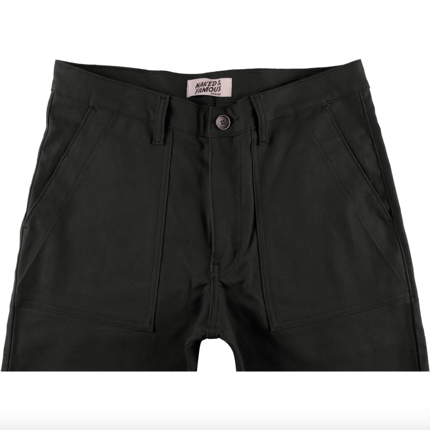 Naked & Famous- Work Pant Black Canvas - Image 2