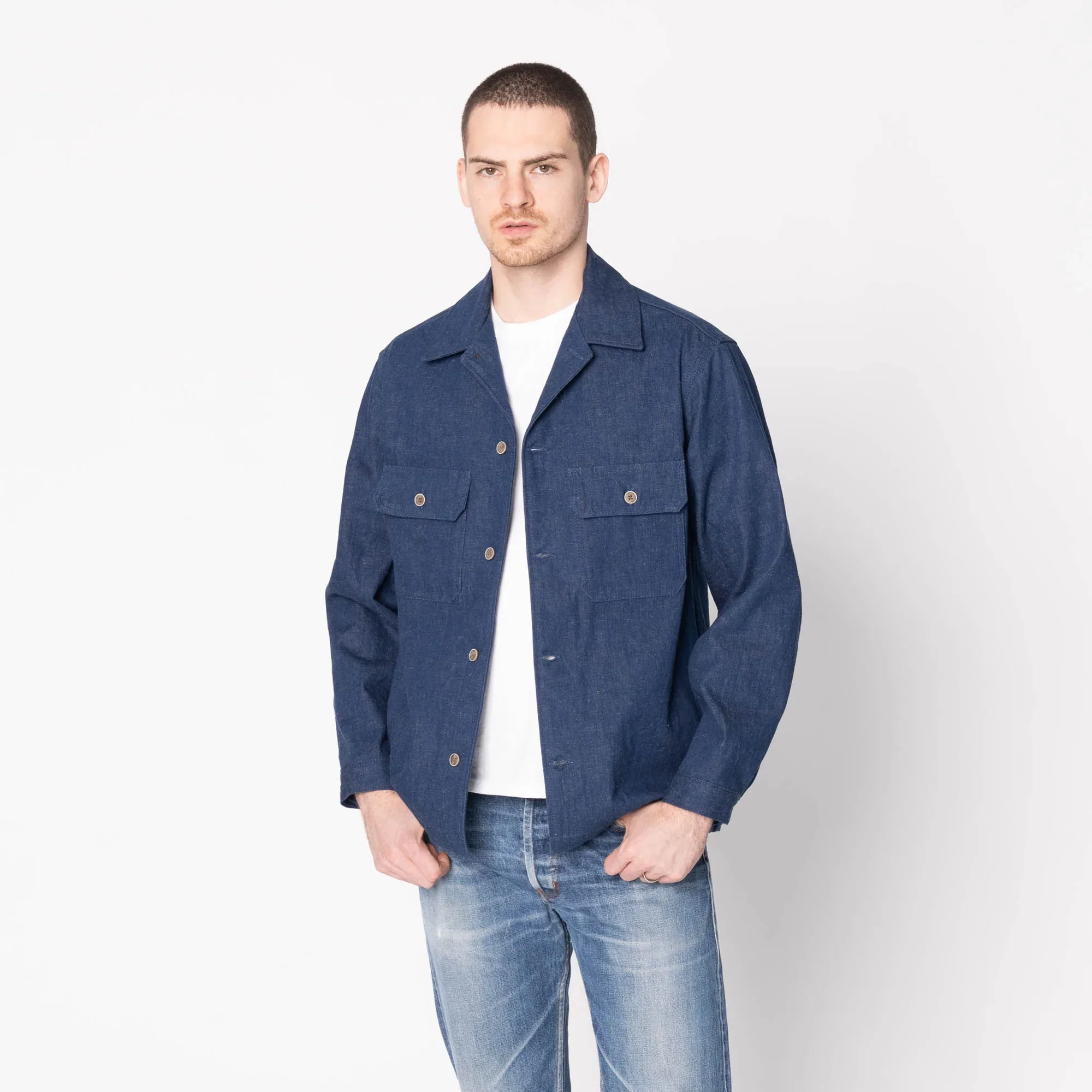 Naked & Famous - Work Shirt in 9.7oz 2/1 Nep Denim - Image 2