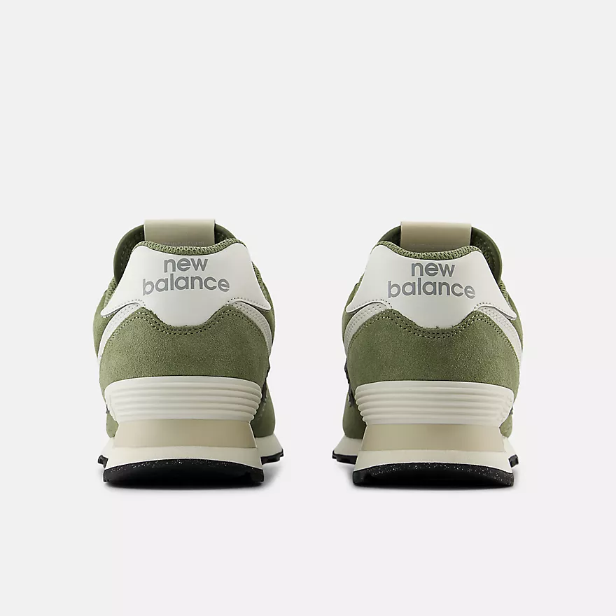 New Balance - 574 in Dark Olivine with Sea Salt - Image 5