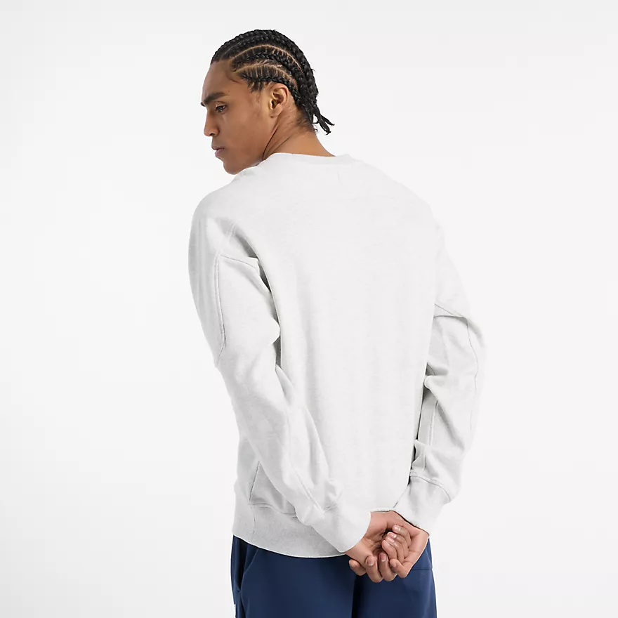 New Balance - Varsity French Terry Graphic Crew ~ Ash Grey - Image 3