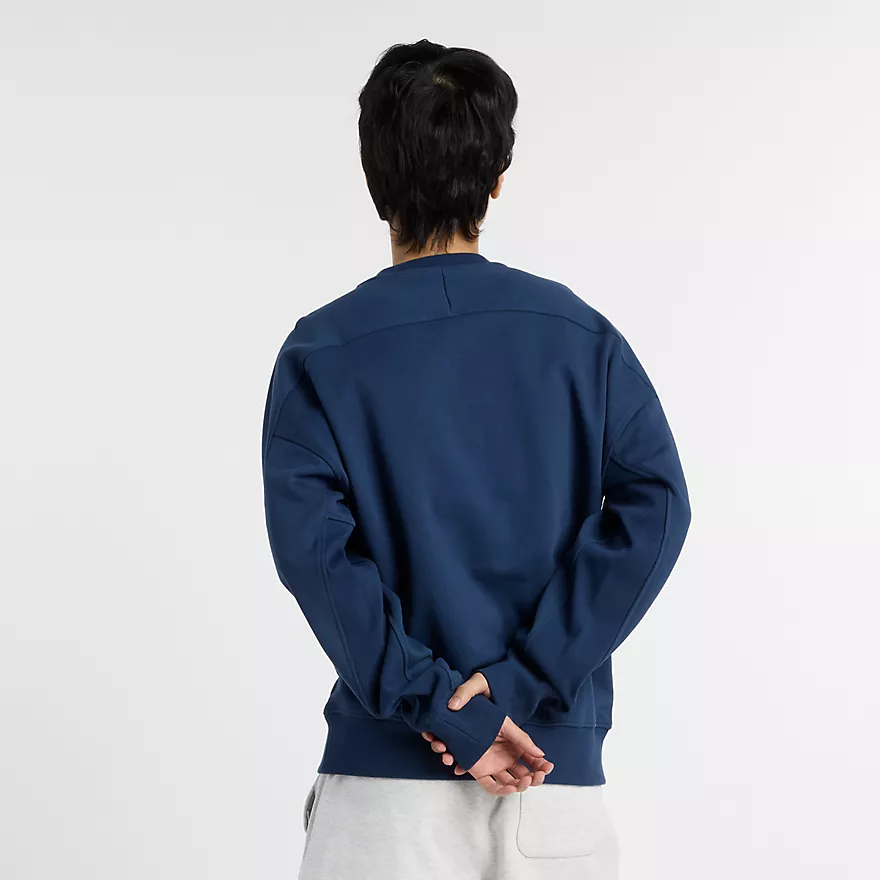 New Balance - Varsity French Terry Graphic Crew ~ Navy - Image 3
