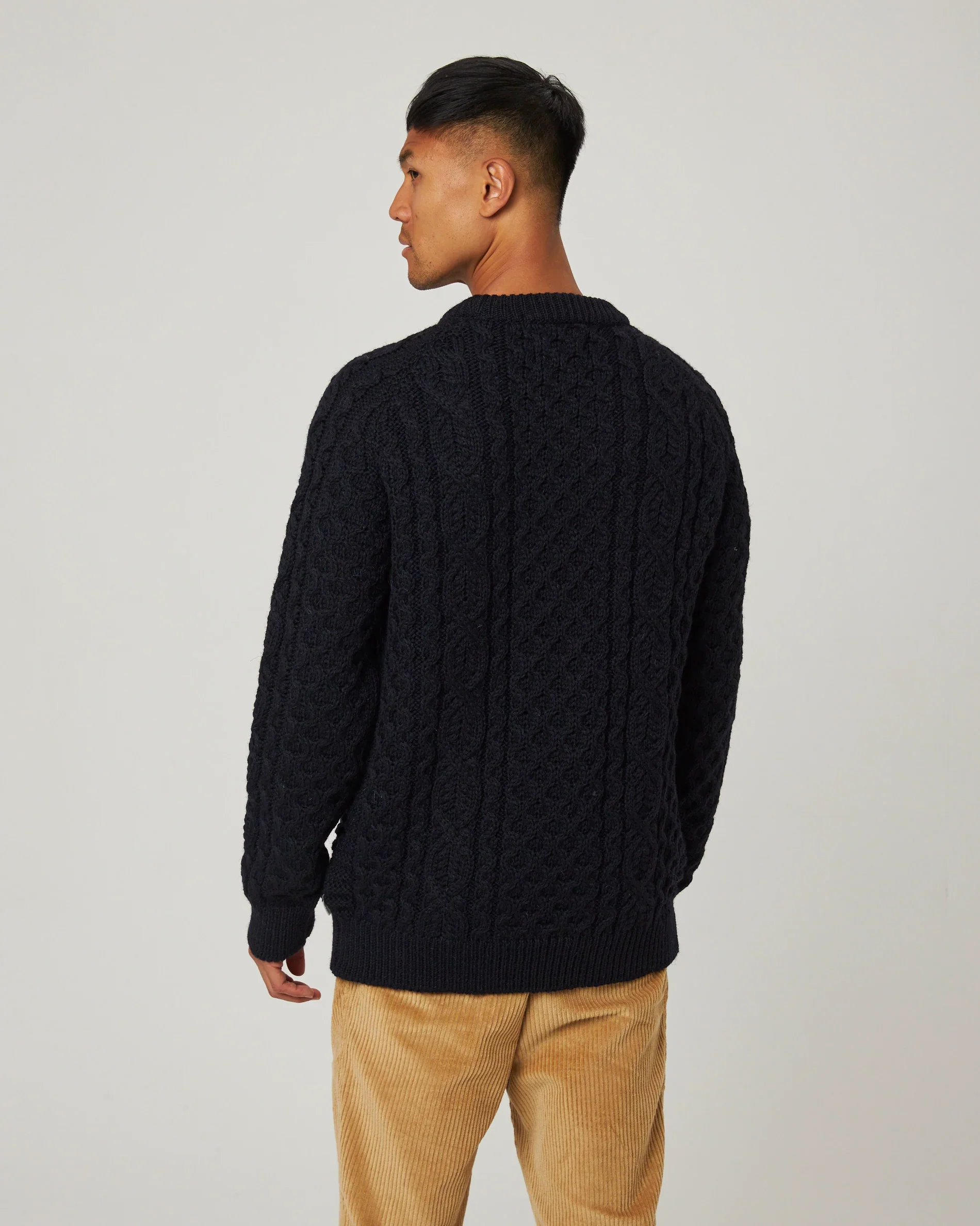 Peregrine - Hudson Aran Jumper in Navy - Image 4