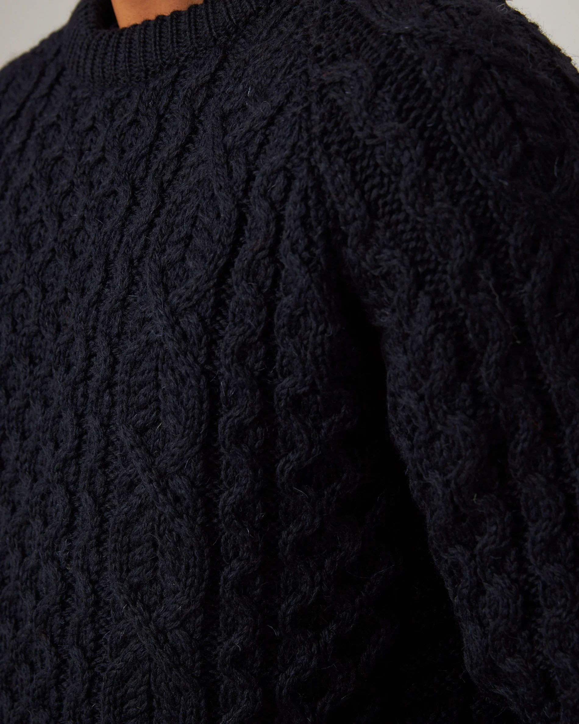 Peregrine - Hudson Aran Jumper in Navy - Image 5