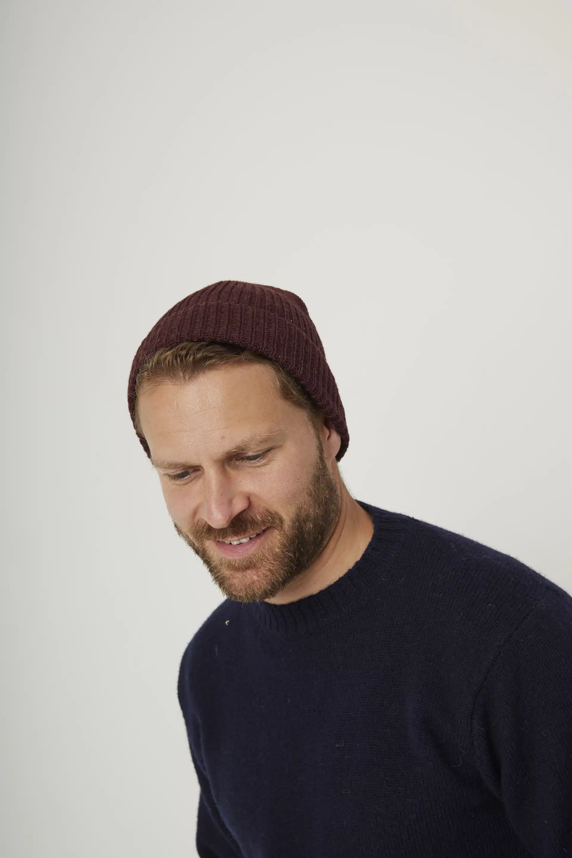 Peregrine- Porter Ribbed Beanie in Shiraz - Image 3