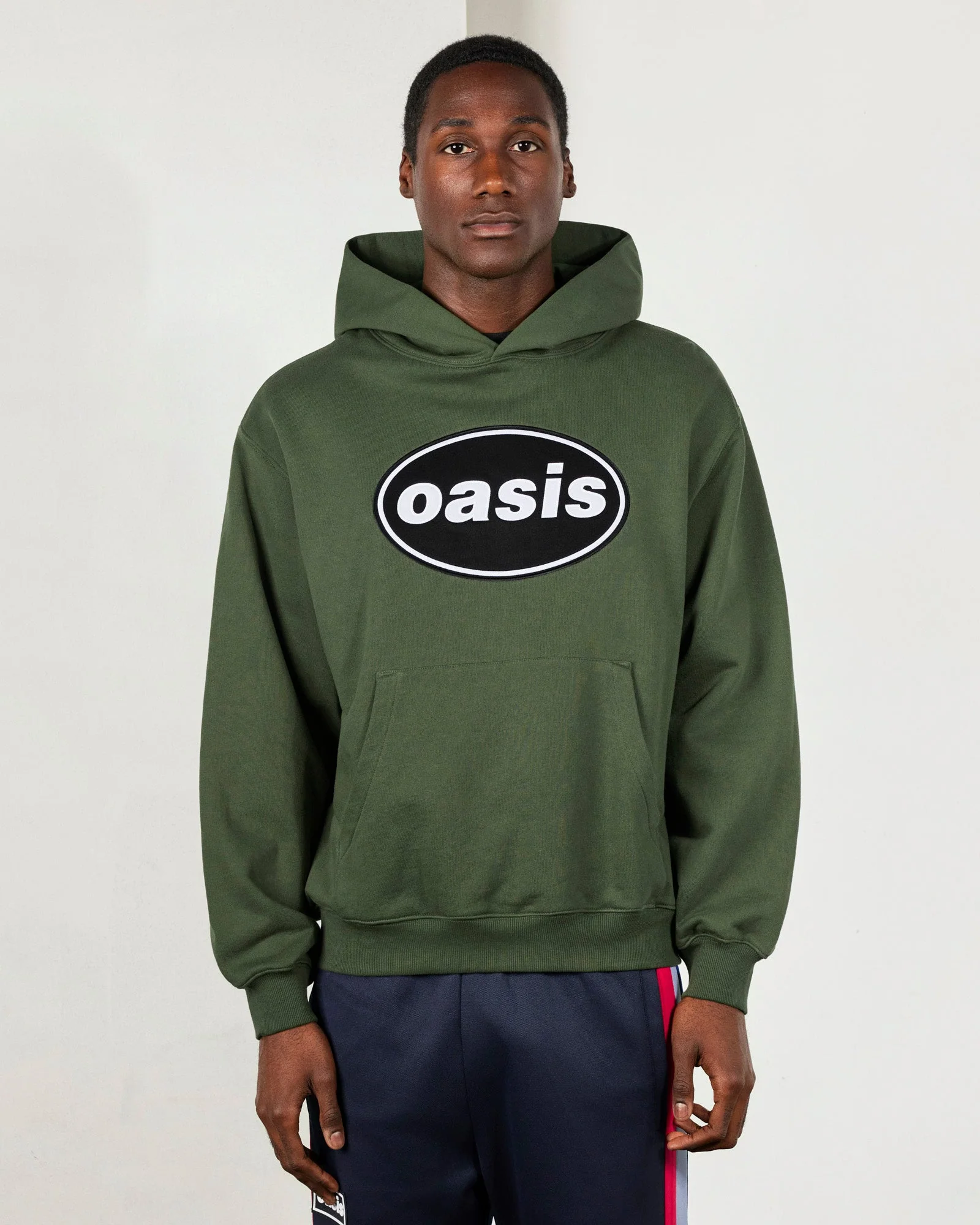 Pleasures x Oasis - Knebworth Hoodie in Olive - Image 3