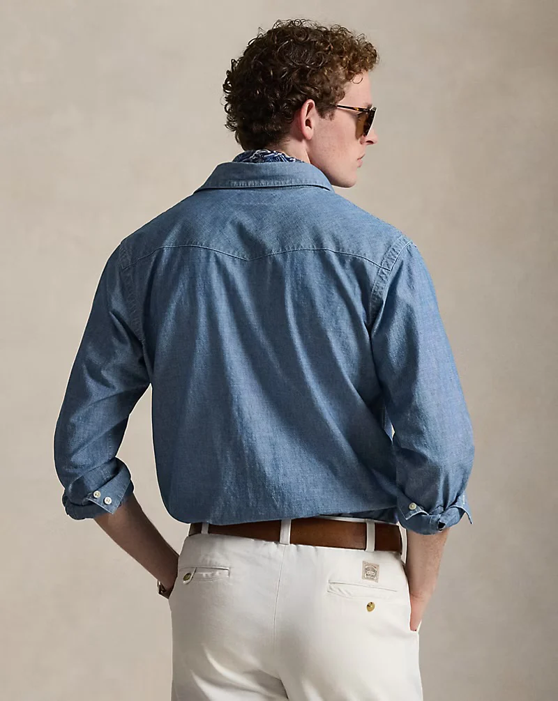 Polo Ralph Lauren - Classic Fit Chambray Western Shirt - Image 3