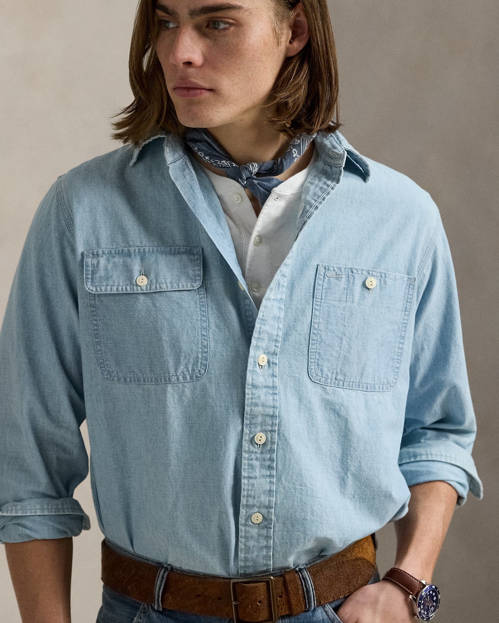 Polo Ralph Lauren - Classic Fit Chambray Workshirt - Image 4