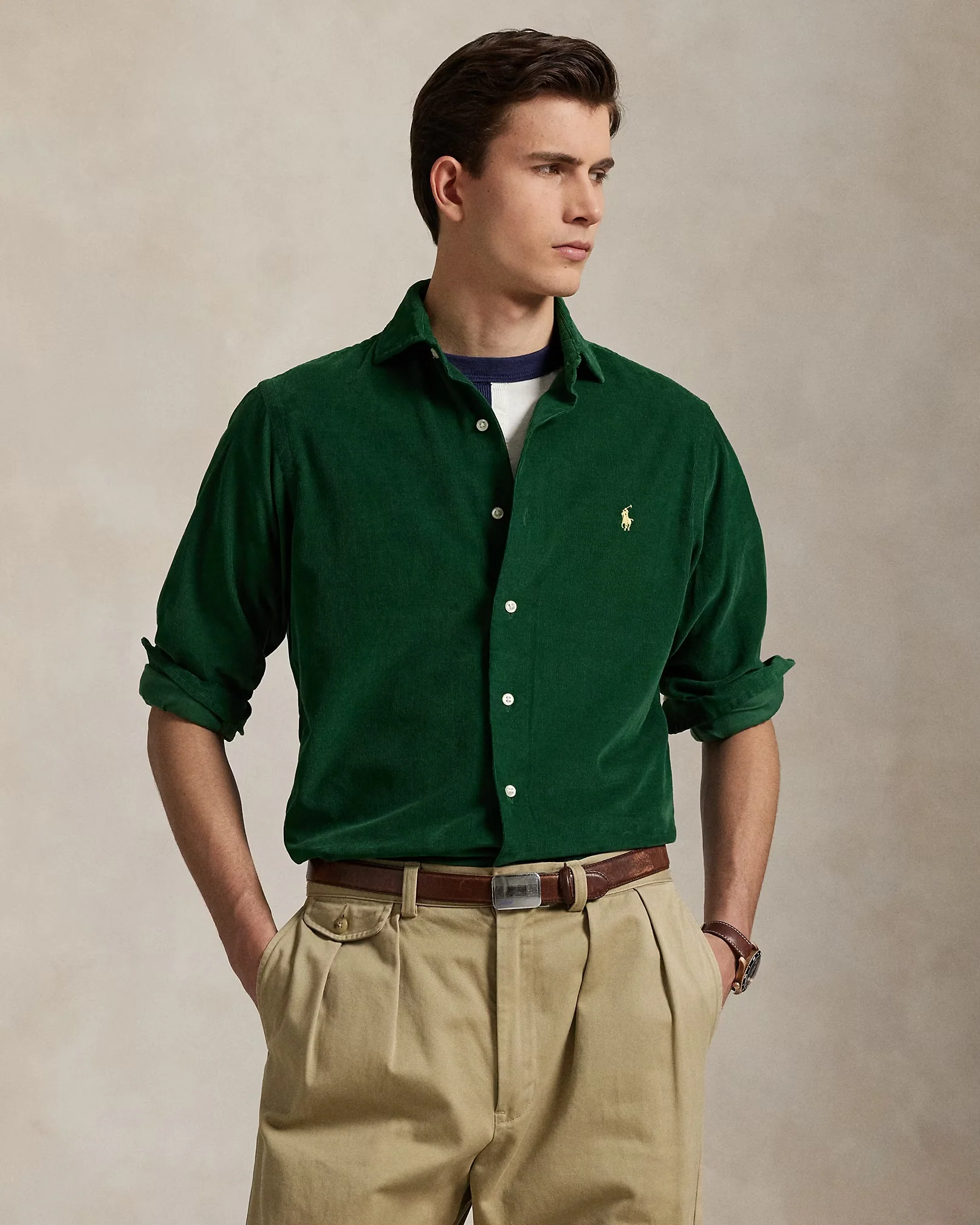 Polo Ralph Lauren - Classic Fit Corduroy Shirt in New Forest - Image 2