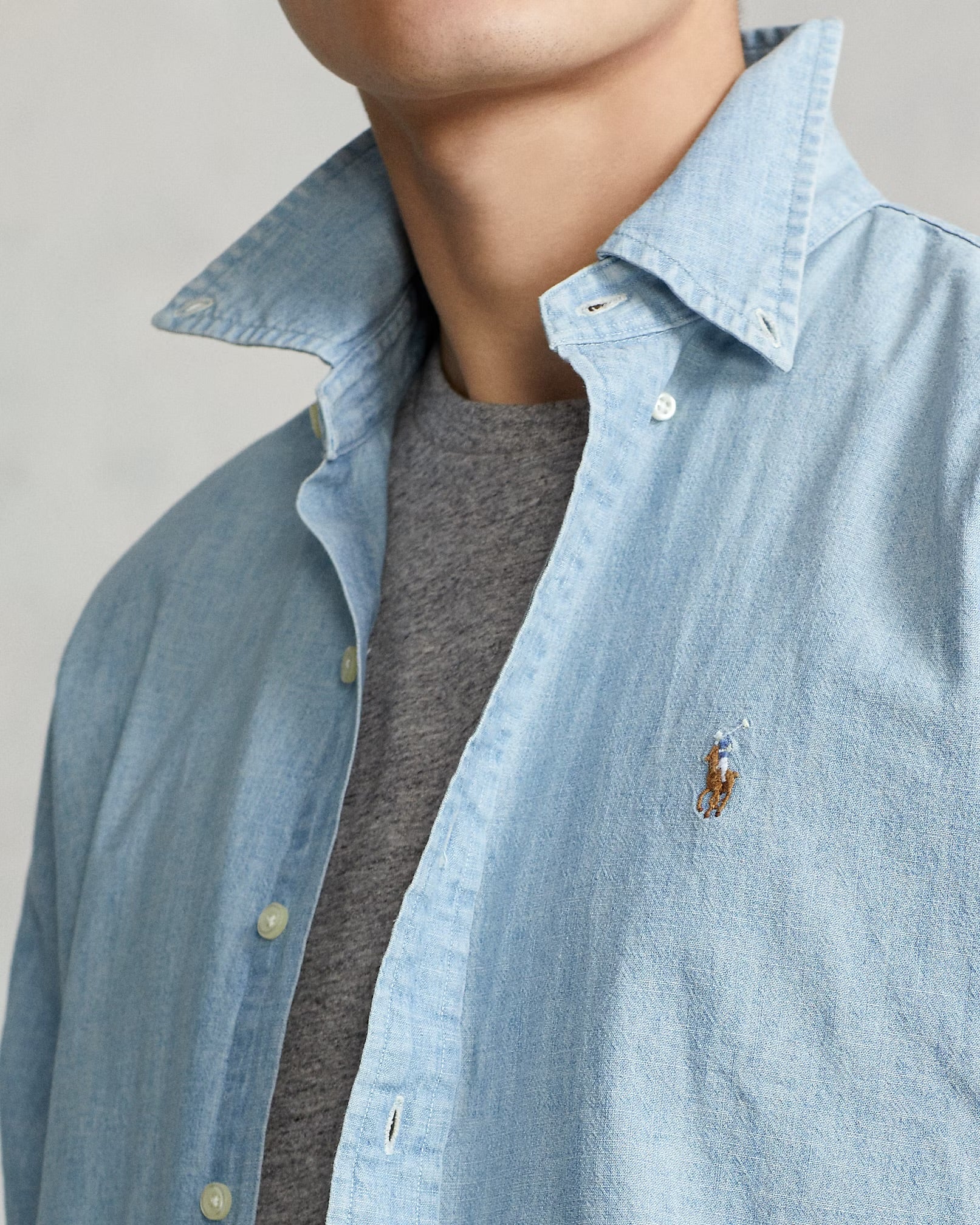 Polo Ralph Lauren - Classic Fit Indigo Chambray Shirt - Image 4