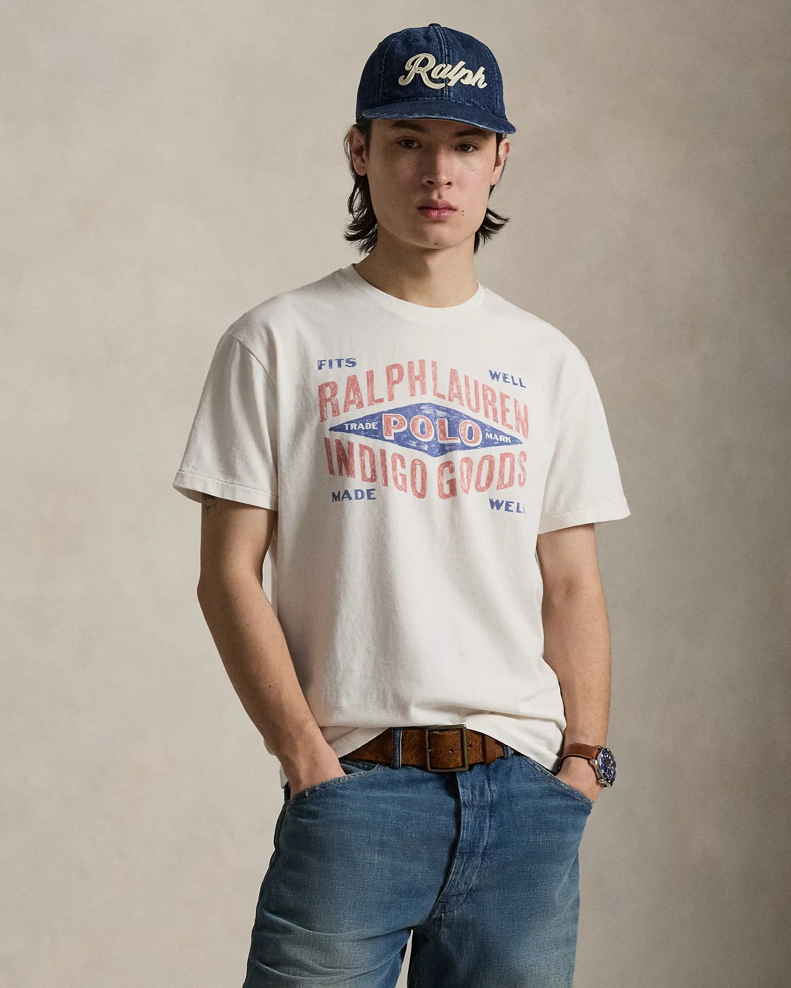Polo Ralph Lauren - Classic Fit Jersey Graphic T-Shirt in Nevis White - Image 2