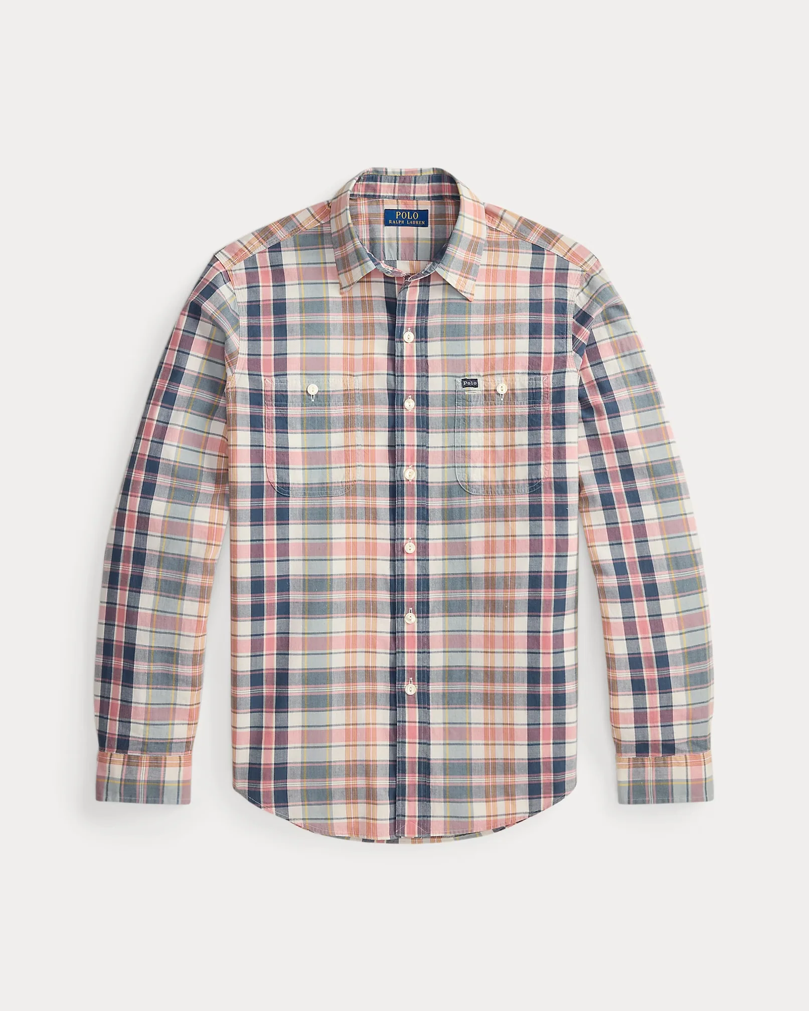Polo Ralph Lauren - Classic Fit Madras Workshirt in Grey Navy Madras