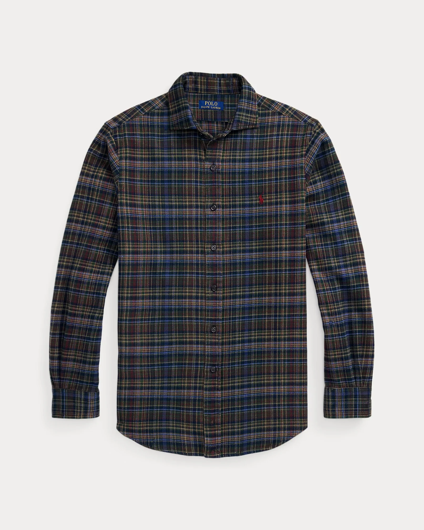 Polo Ralph Lauren - Classic Fit Plaid Brushed Flannel Shirt in Pine/Navy