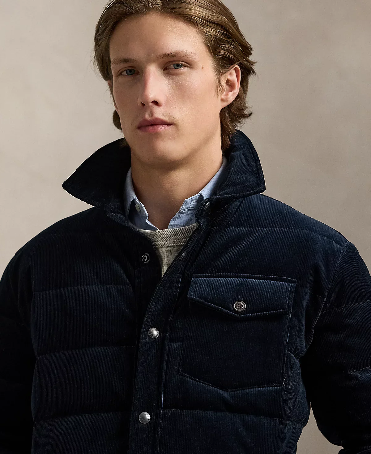 Polo Ralph Lauren - Corduroy Quilted Insulated Shirt Jacket in Navy - Image 4