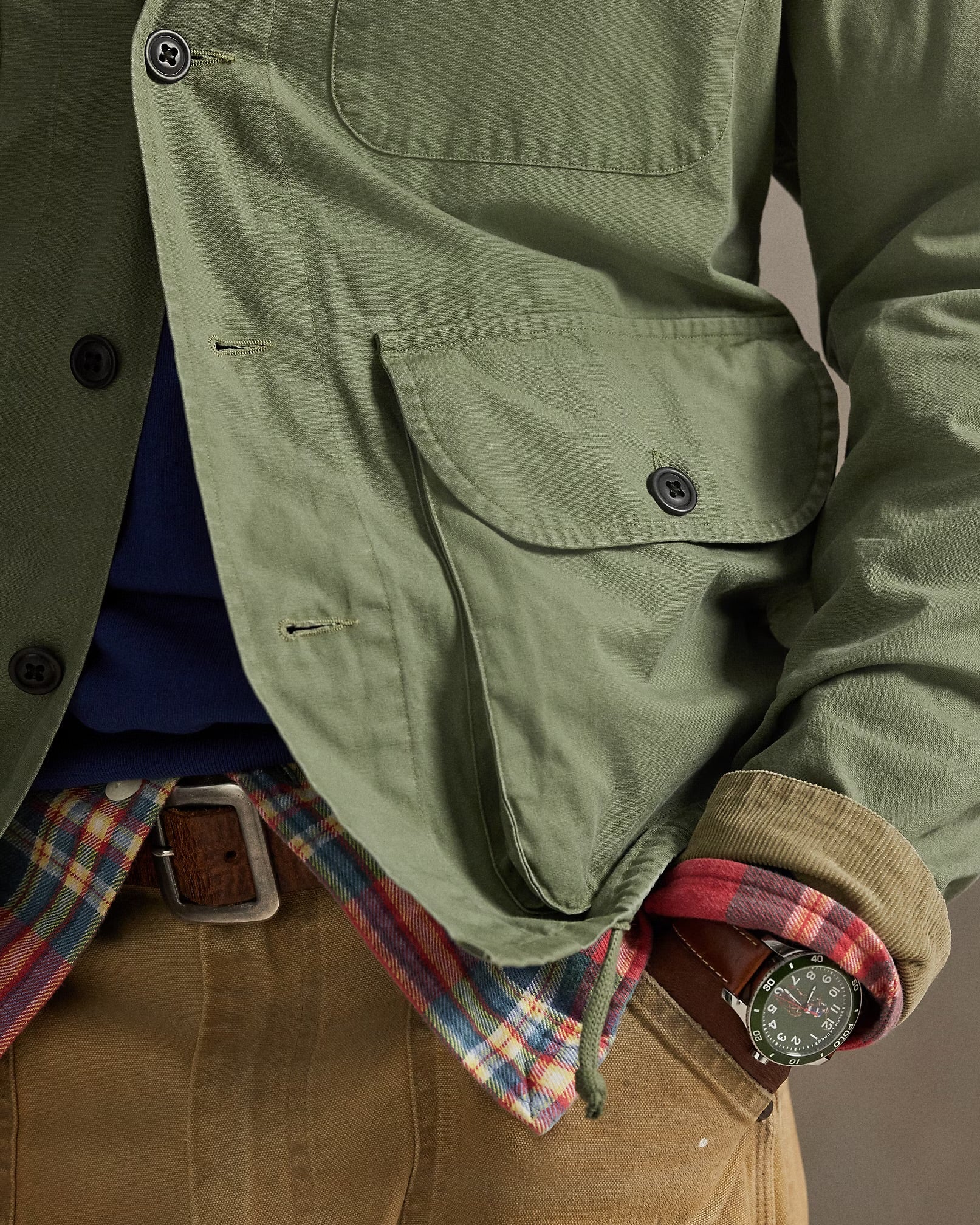 Polo Ralph Lauren - Cotton Canvas Overshirt in Olive - Image 4