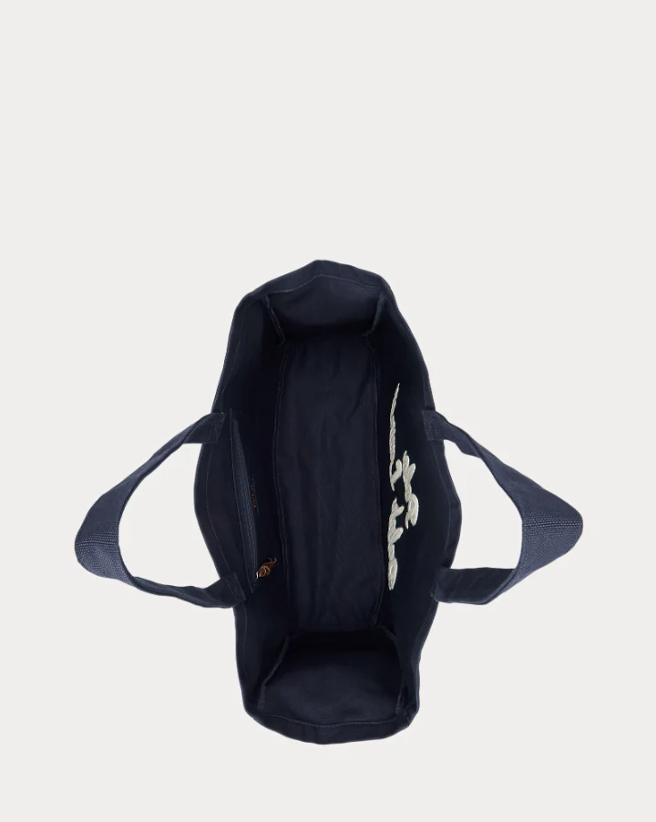 Polo Ralph Lauren - Embroidered Canvas Tote in Navy - Image 3