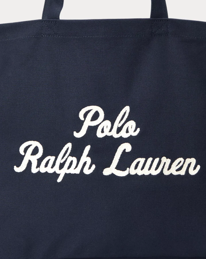 Polo Ralph Lauren - Embroidered Canvas Tote in Navy - Image 4