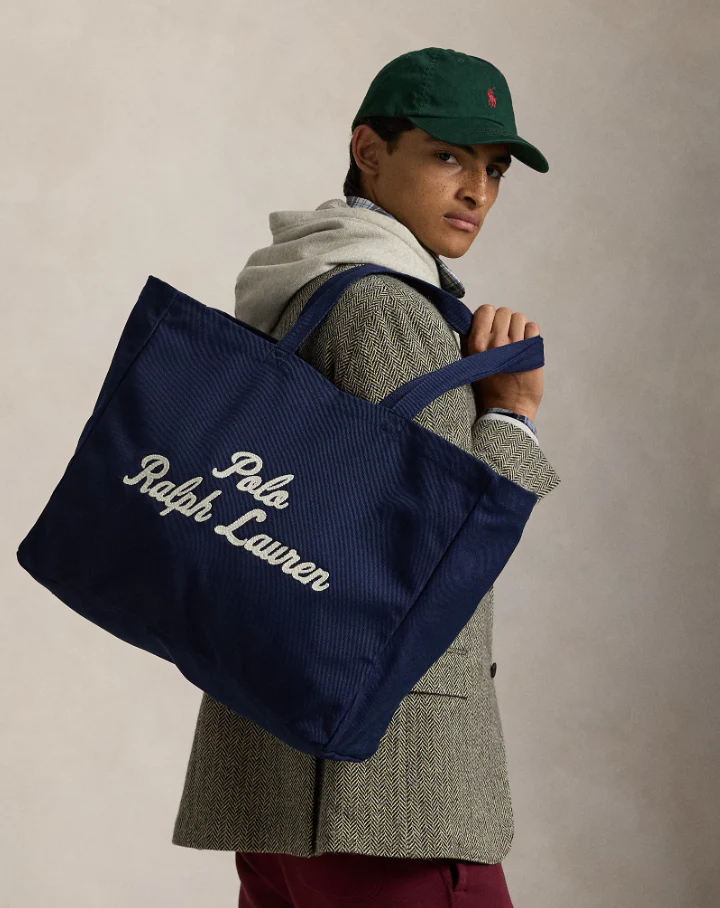 Polo Ralph Lauren - Embroidered Canvas Tote in Navy - Image 5