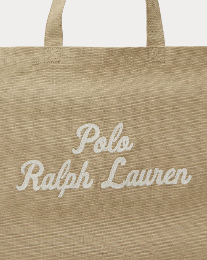 Polo Ralph Lauren - Embroidered Canvas Tote in Tan - Image 4