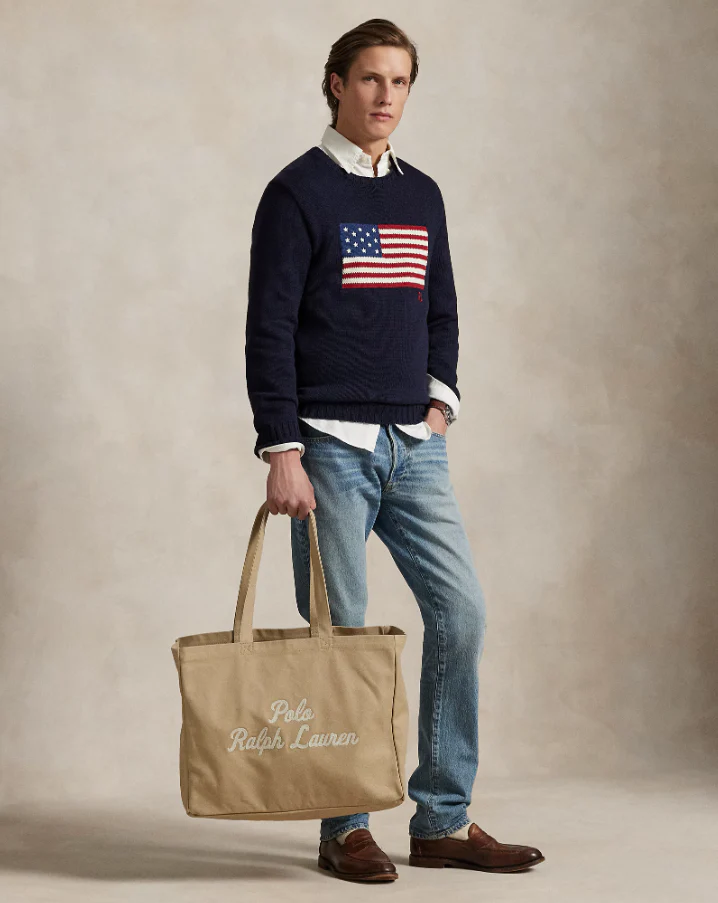 Polo Ralph Lauren - Embroidered Canvas Tote in Tan - Image 6
