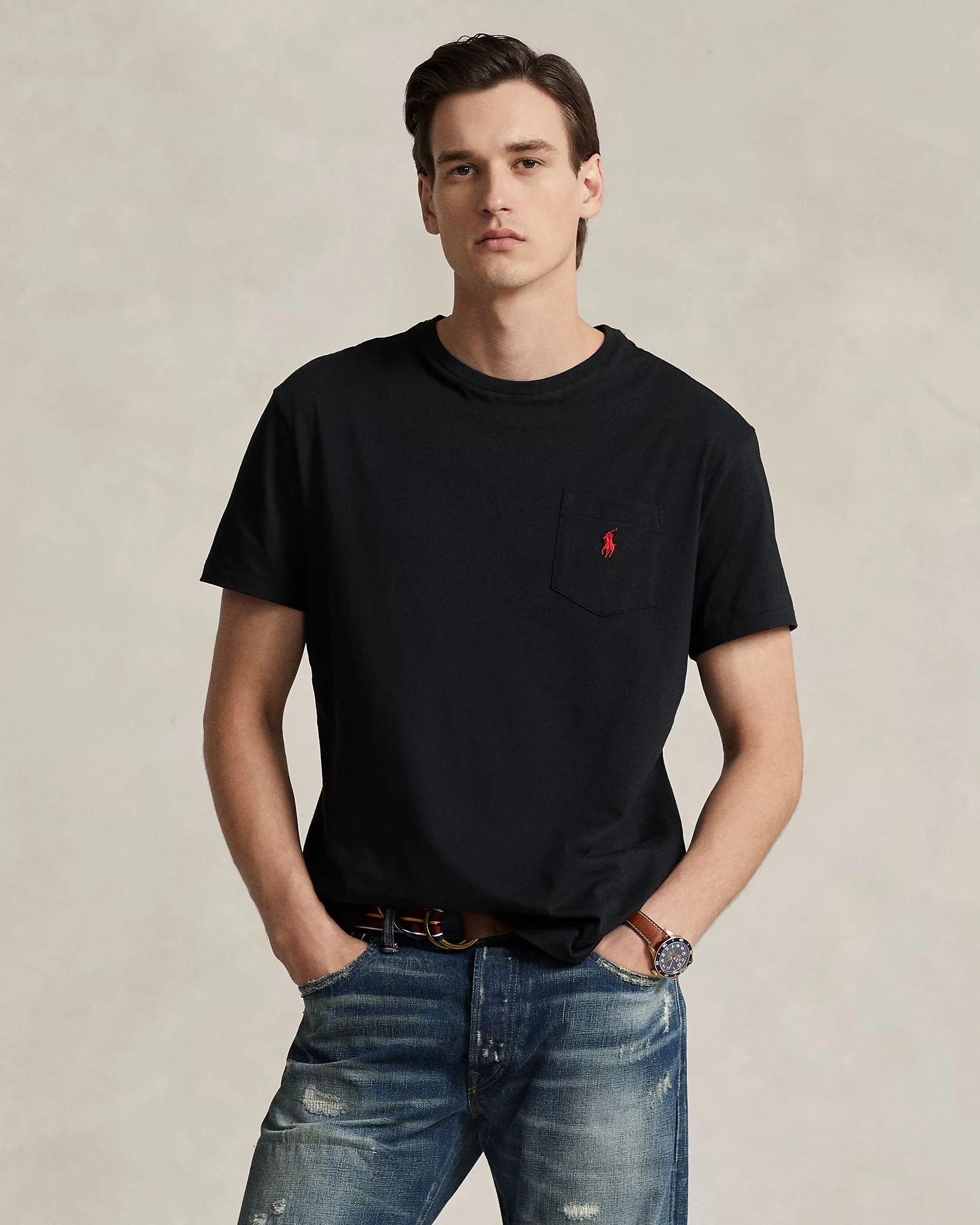 Polo Ralph Lauren - Jersey Pocket T-Shirt Classic Fit in Black - Image 2