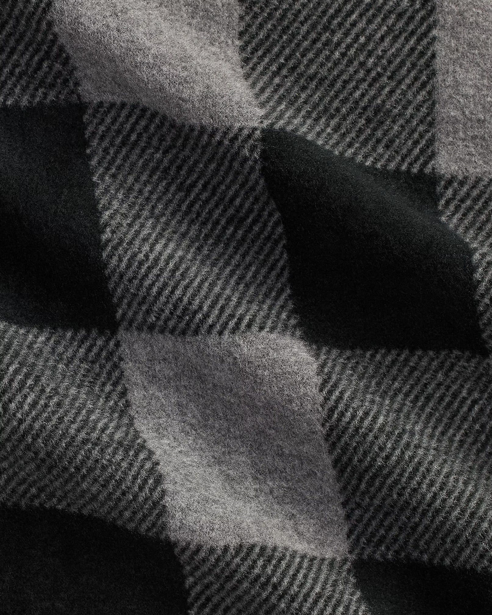 Polo Ralph Lauren - Knit Flannel Overshirt in Black/Grey Plaid - Image 5