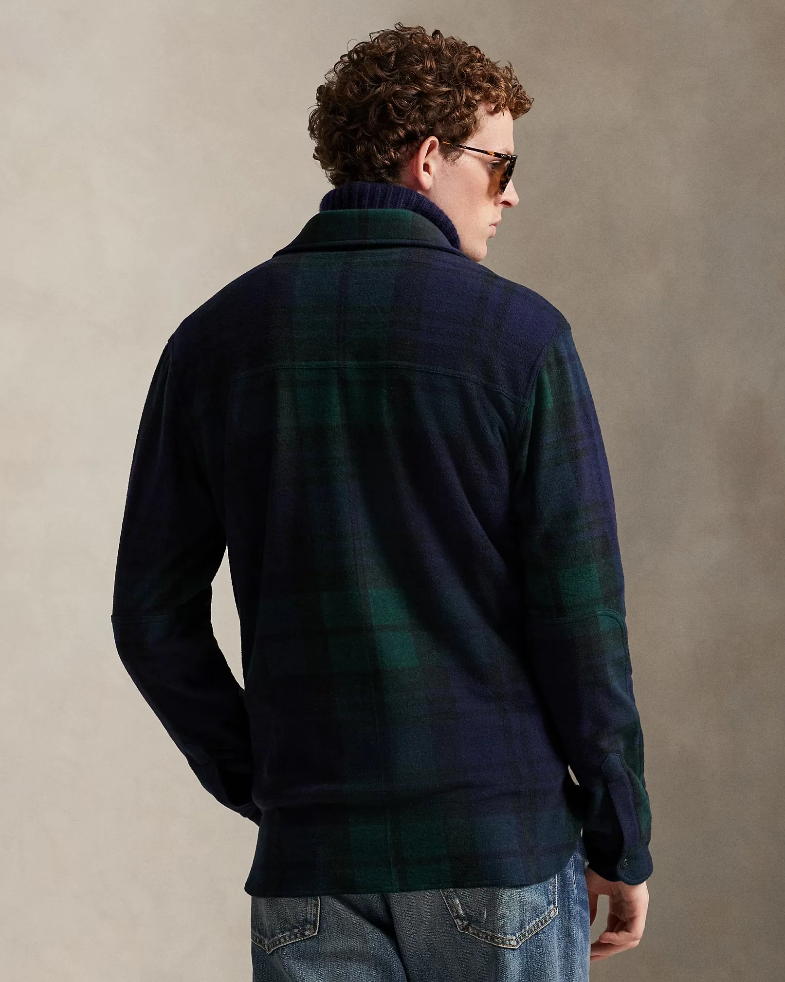 Polo Ralph Lauren - Knit Flannel Overshirt in Blackwatch Plaid - Image 3