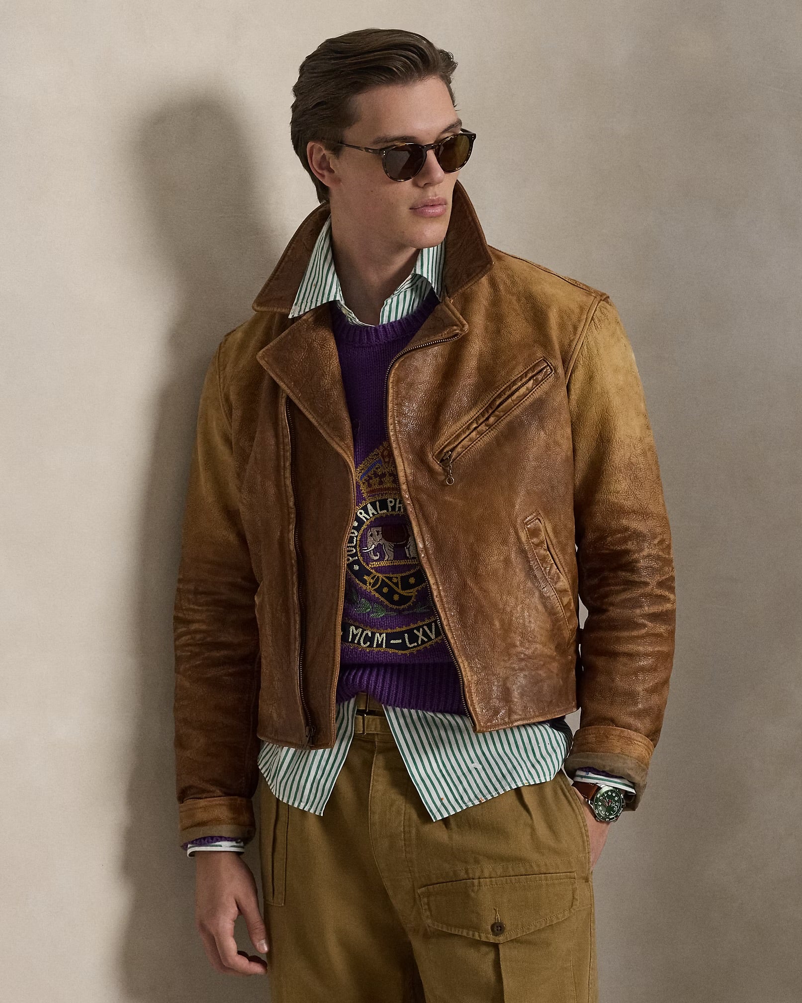 Polo Ralph Lauren - Leather Newsboy Jacket - Image 2