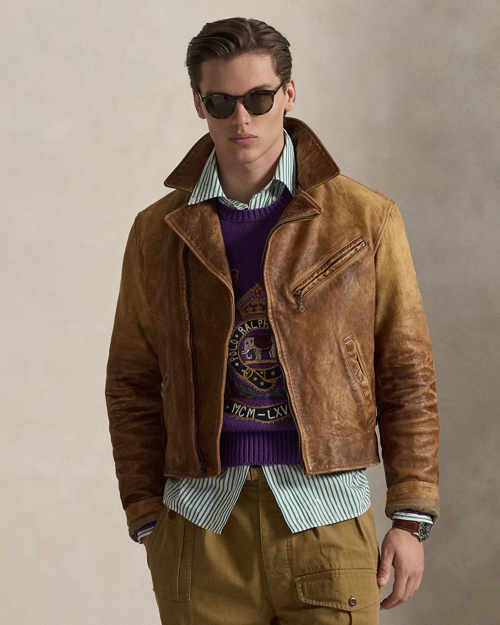 Polo Ralph Lauren - Leather Newsboy Jacket - Image 3