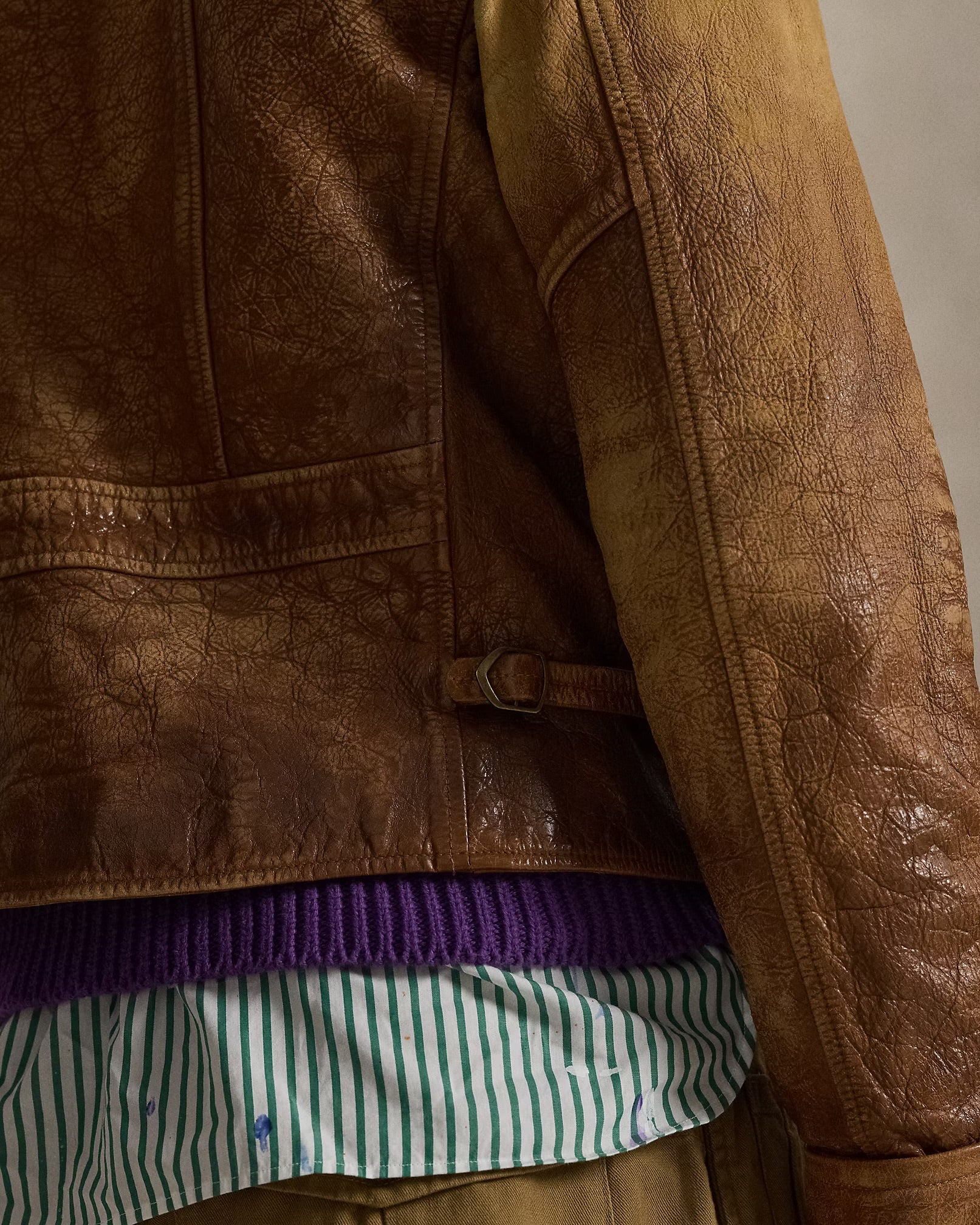 Polo Ralph Lauren - Leather Newsboy Jacket - Image 5